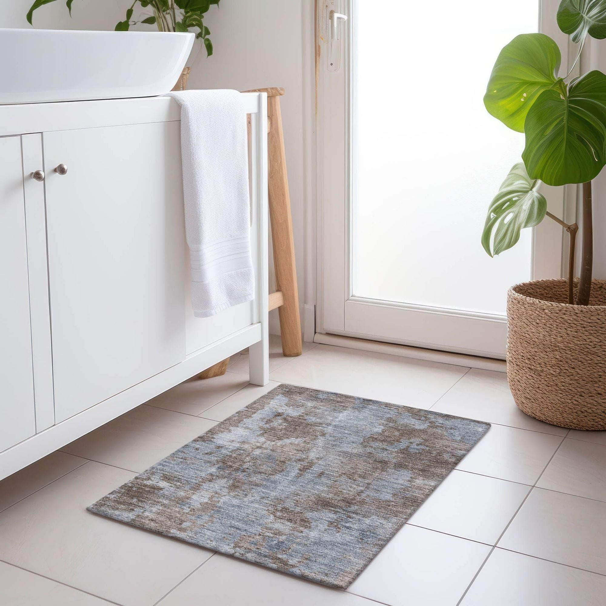 Machine Made ACN573 Brown Rugs