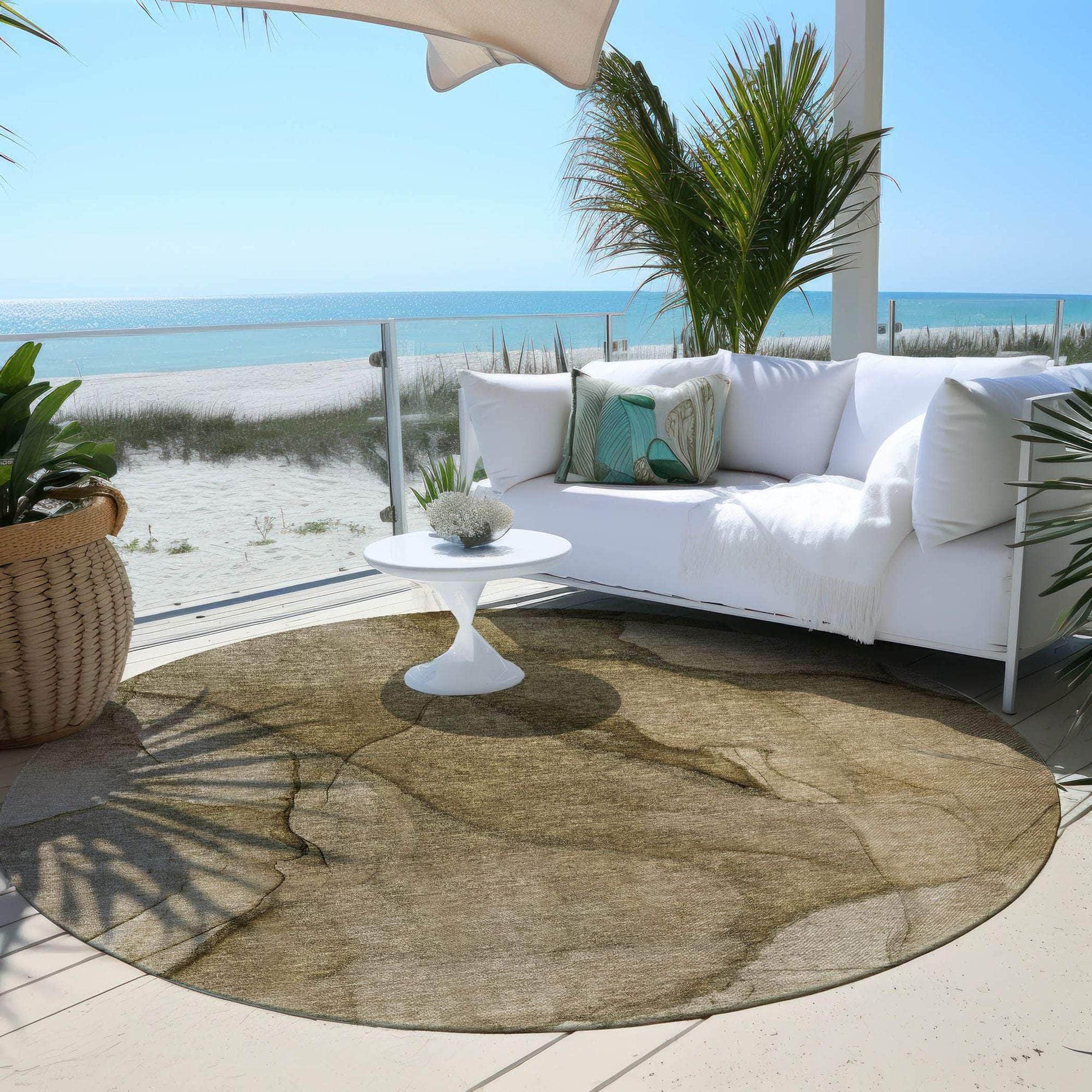 Machine Made ACN607 Brown Rugs