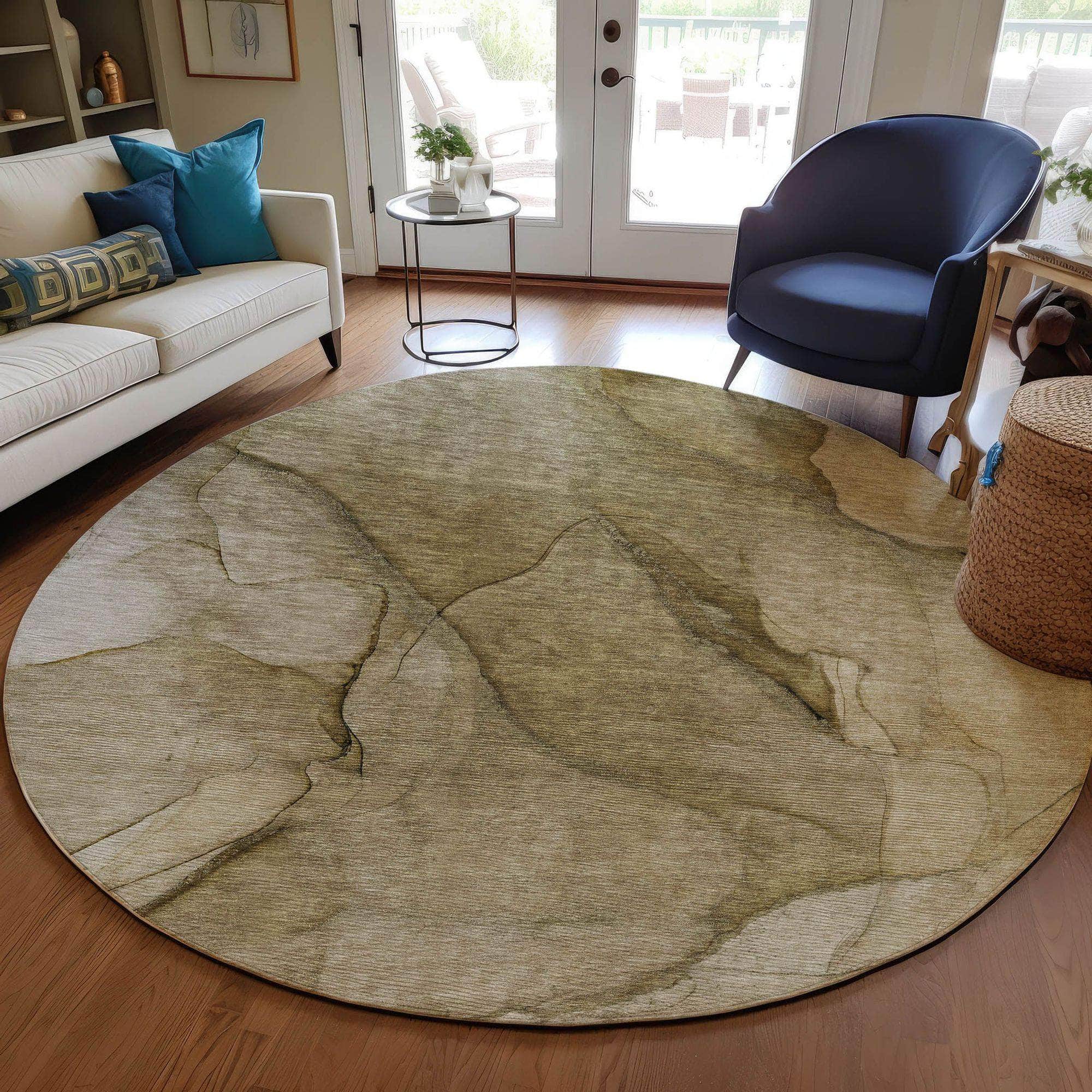 Machine Made ACN607 Brown Rugs