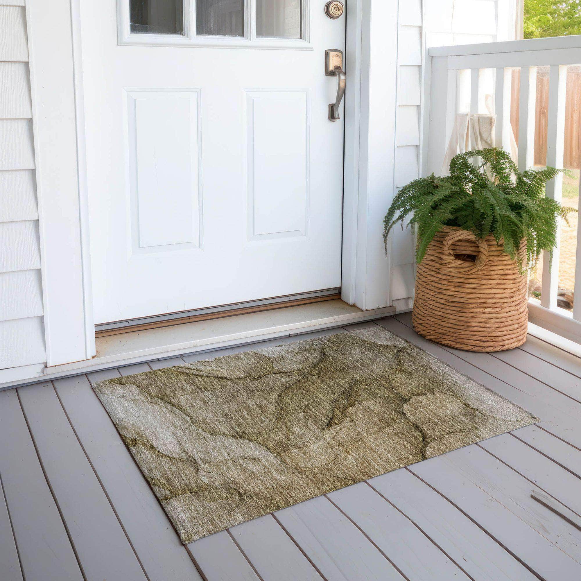 Machine Made ACN607 Brown Rugs