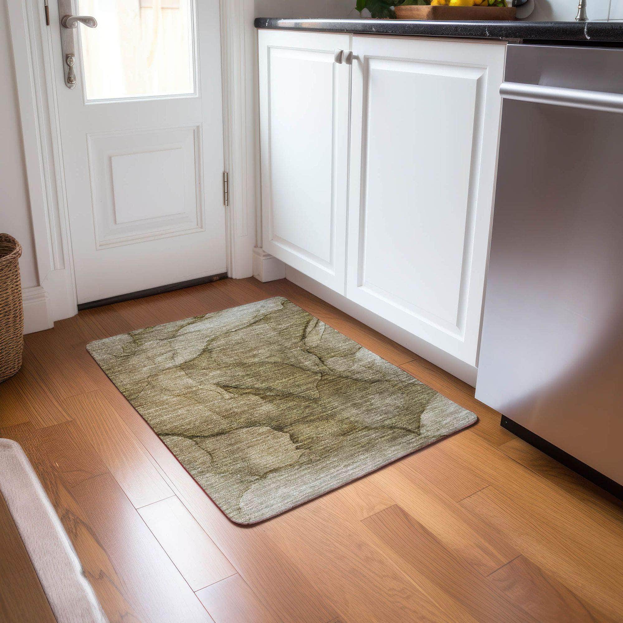 Machine Made ACN607 Brown Rugs