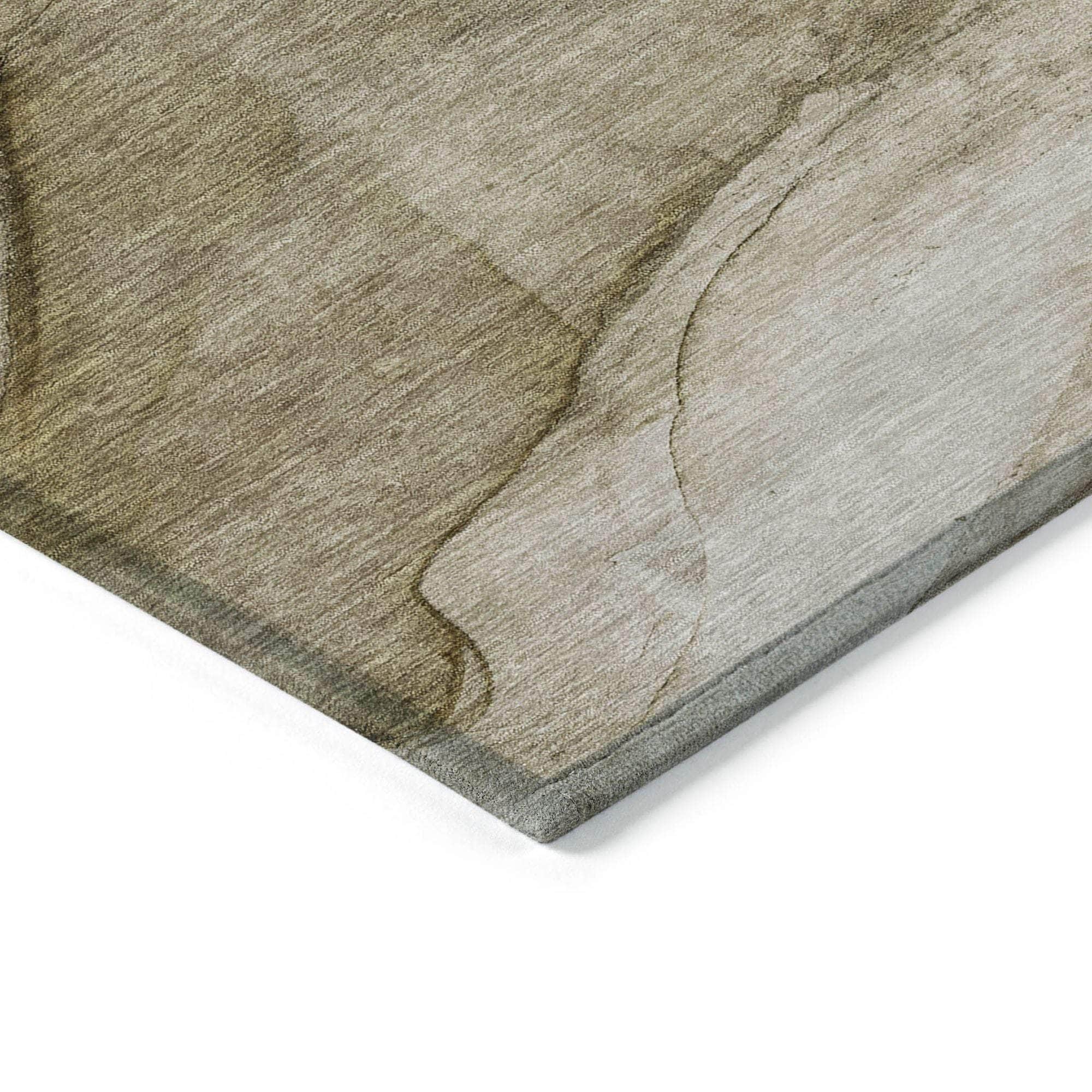 Machine Made ACN607 Brown Rugs
