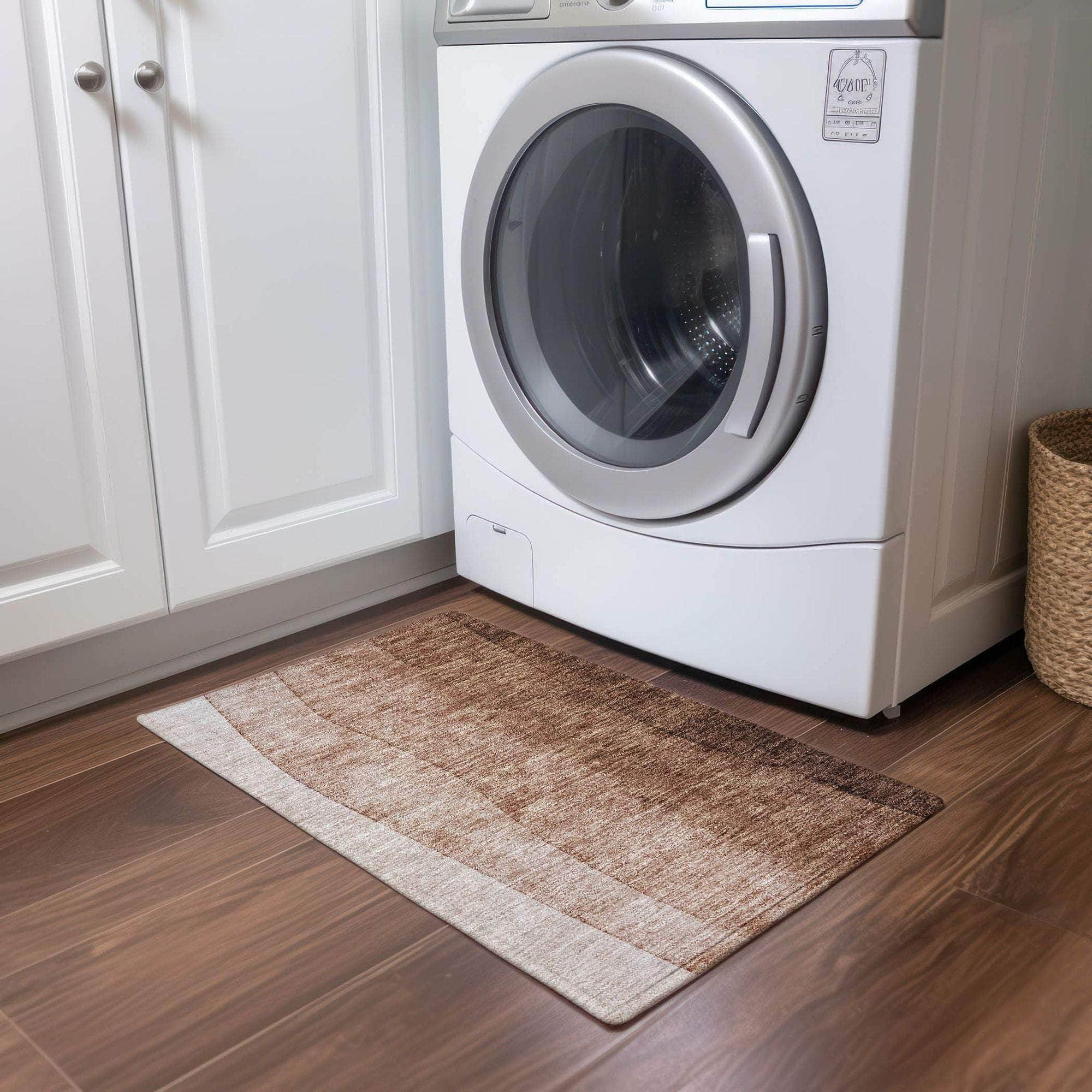Machine Made ACN625 Brown Rugs