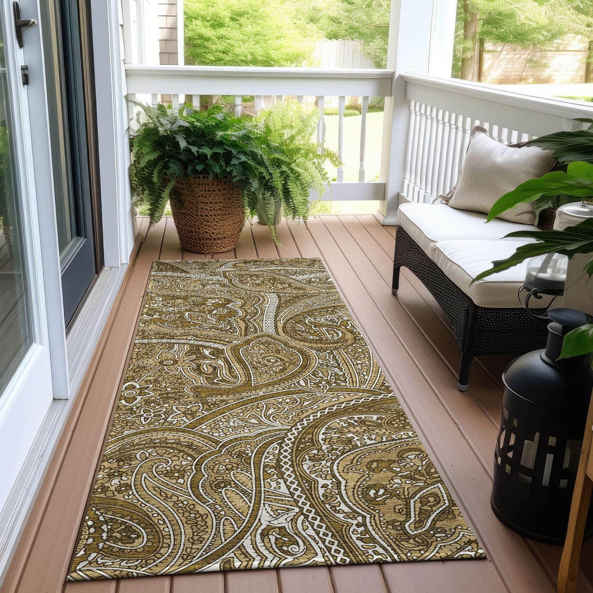 Machine Made ACN623 Brown Rugs
