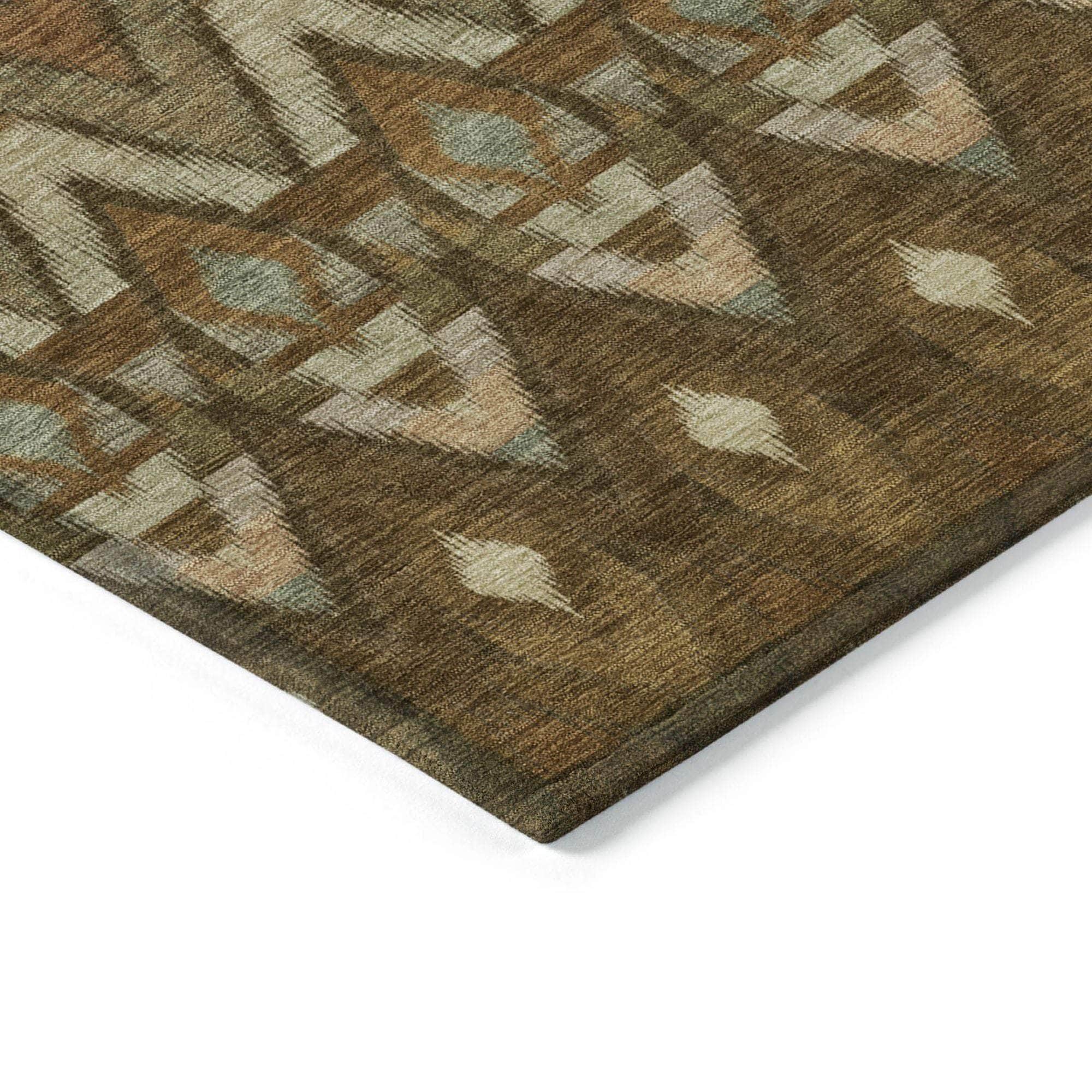Machine Made ACN617 Brown Rugs