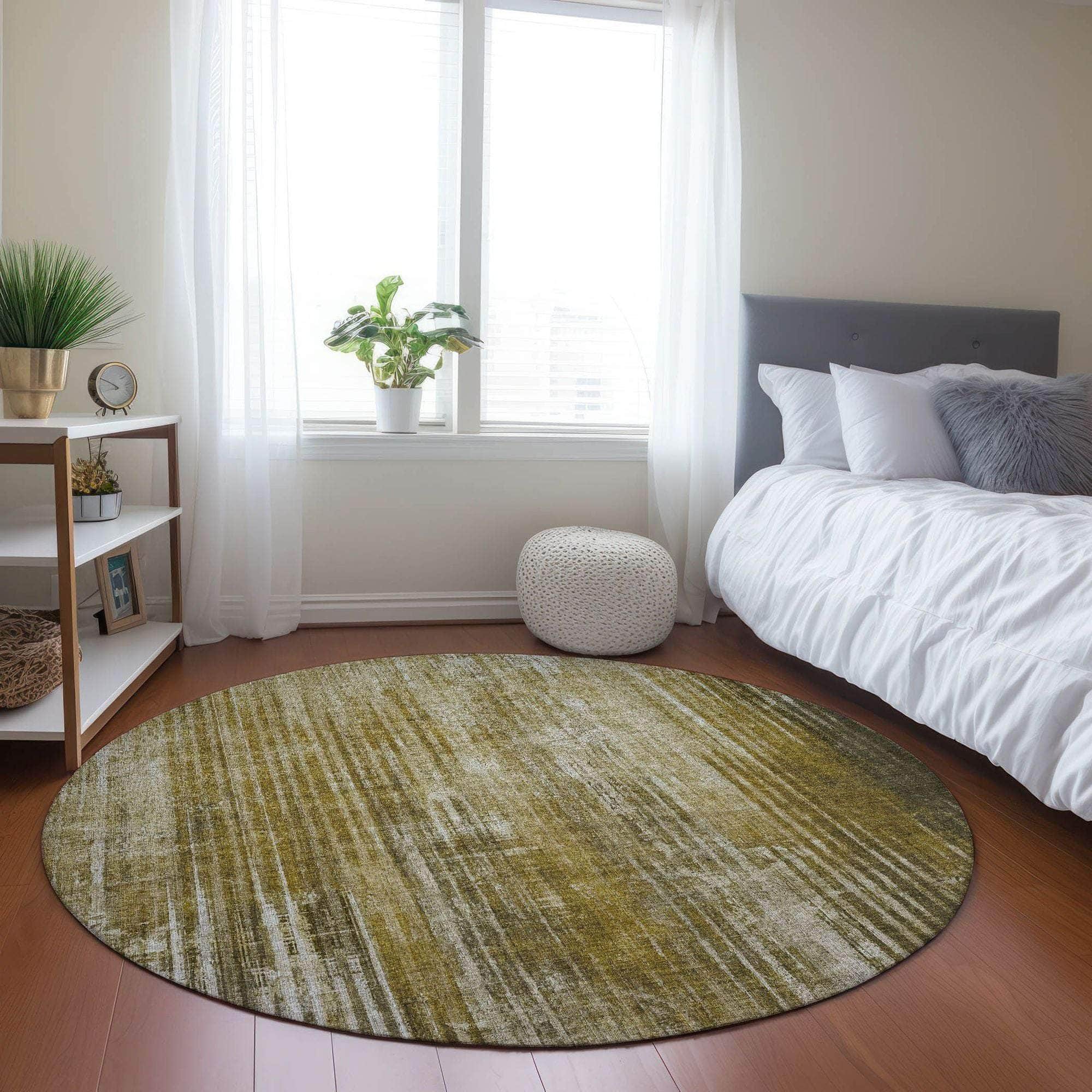 Machine Made ACN582 Brown Rugs