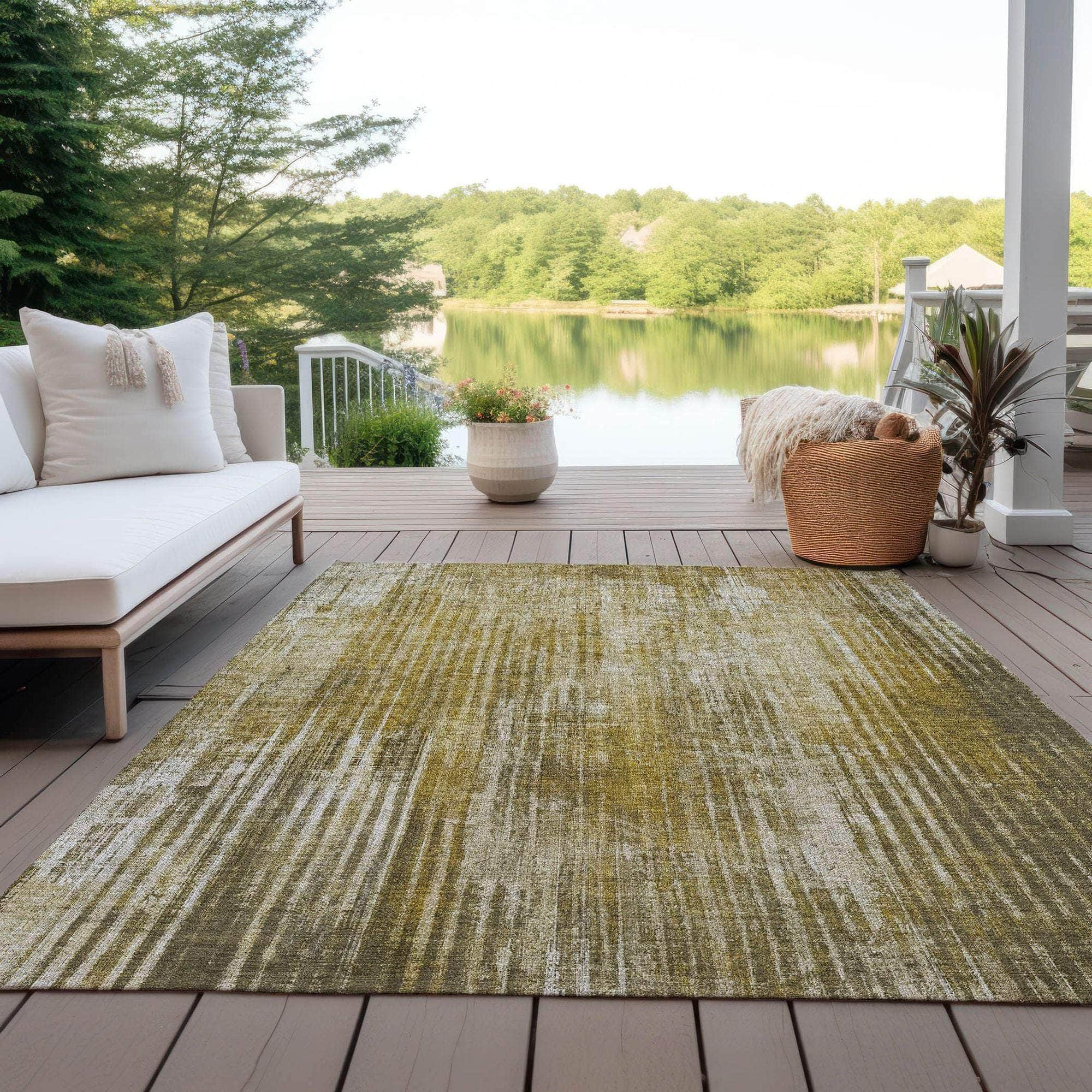 Machine Made ACN582 Brown Rugs