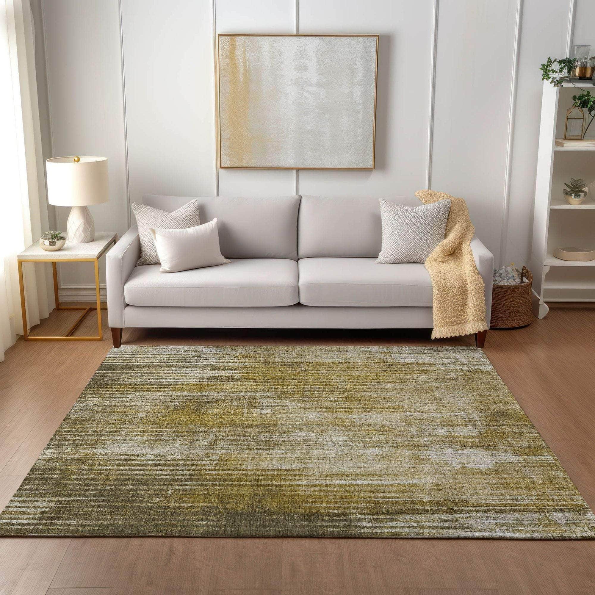 Machine Made ACN582 Brown Rugs