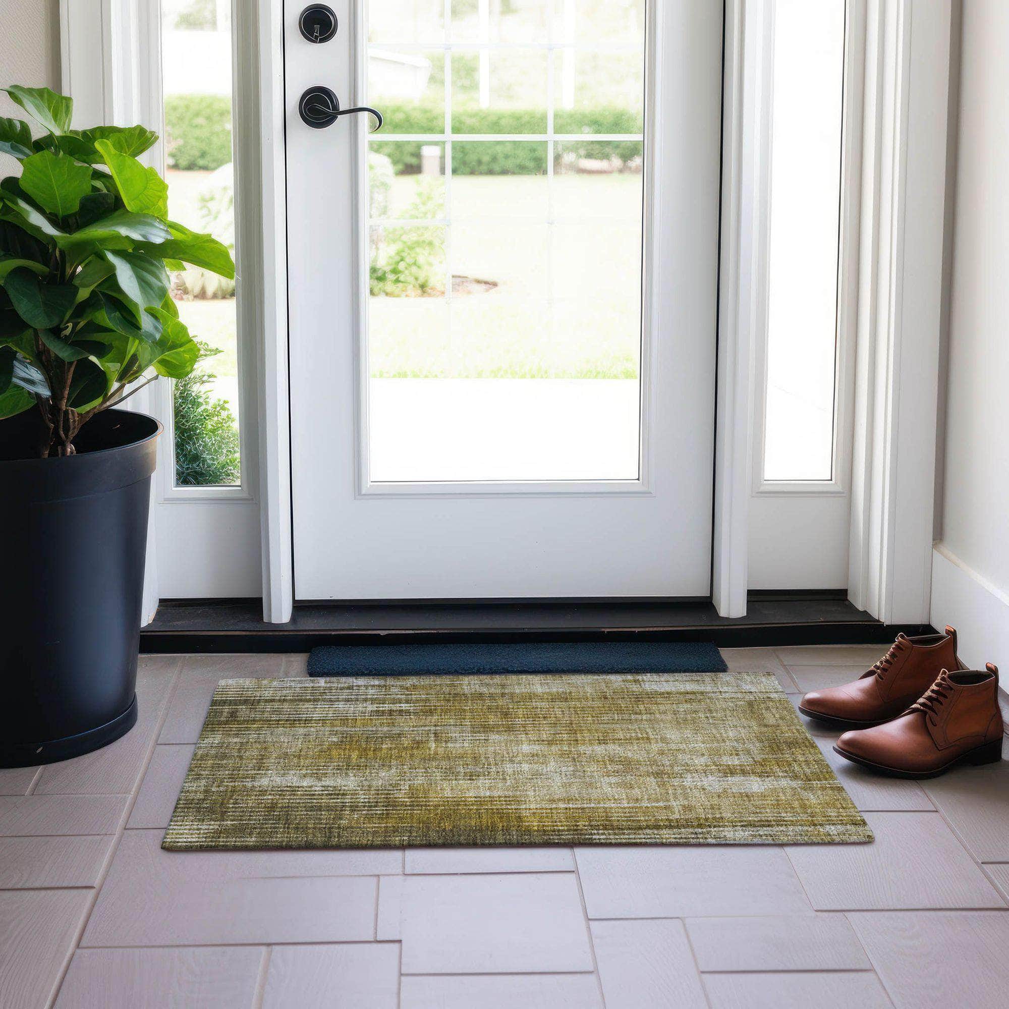 Machine Made ACN582 Brown Rugs
