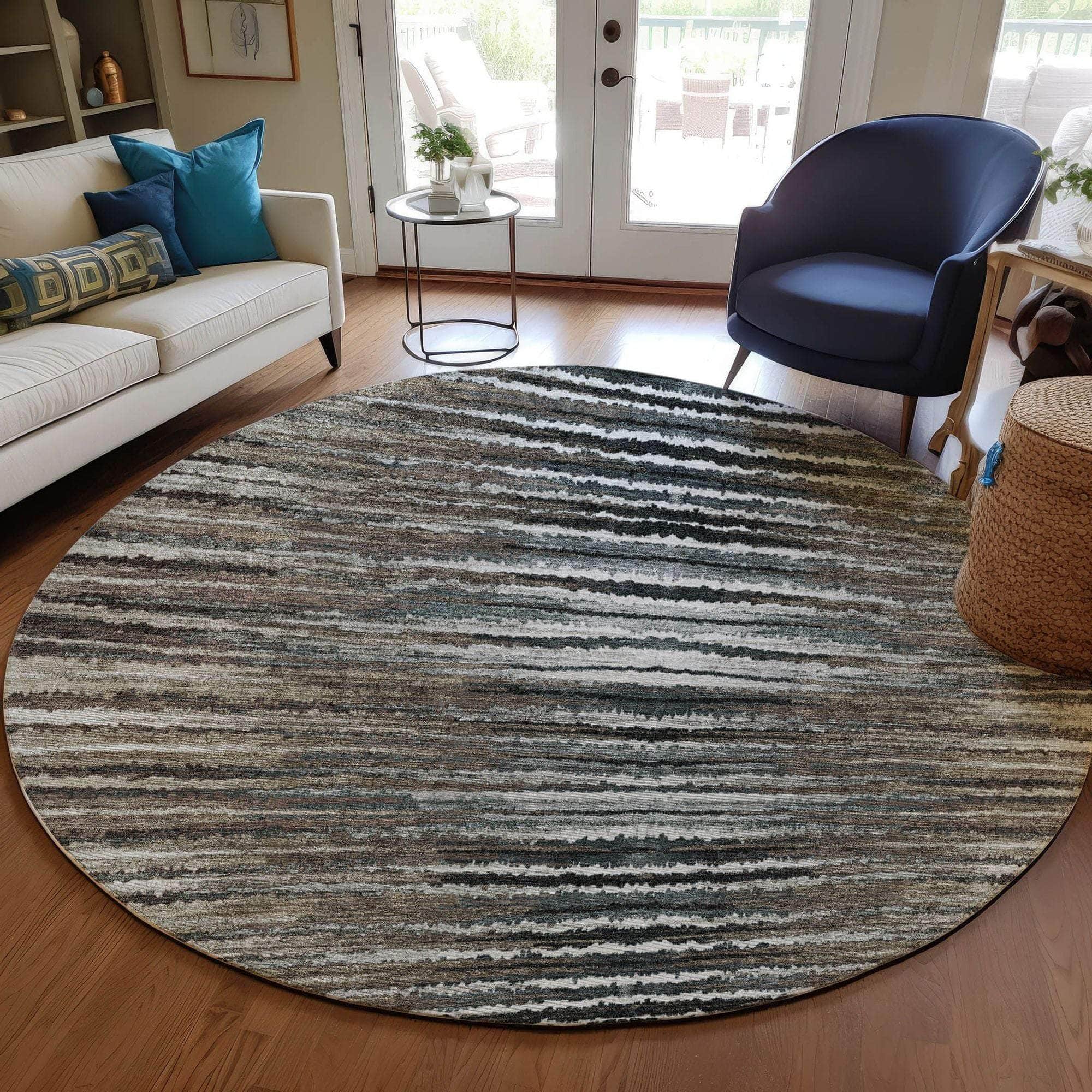 Machine Made ACN604 Brown Rugs