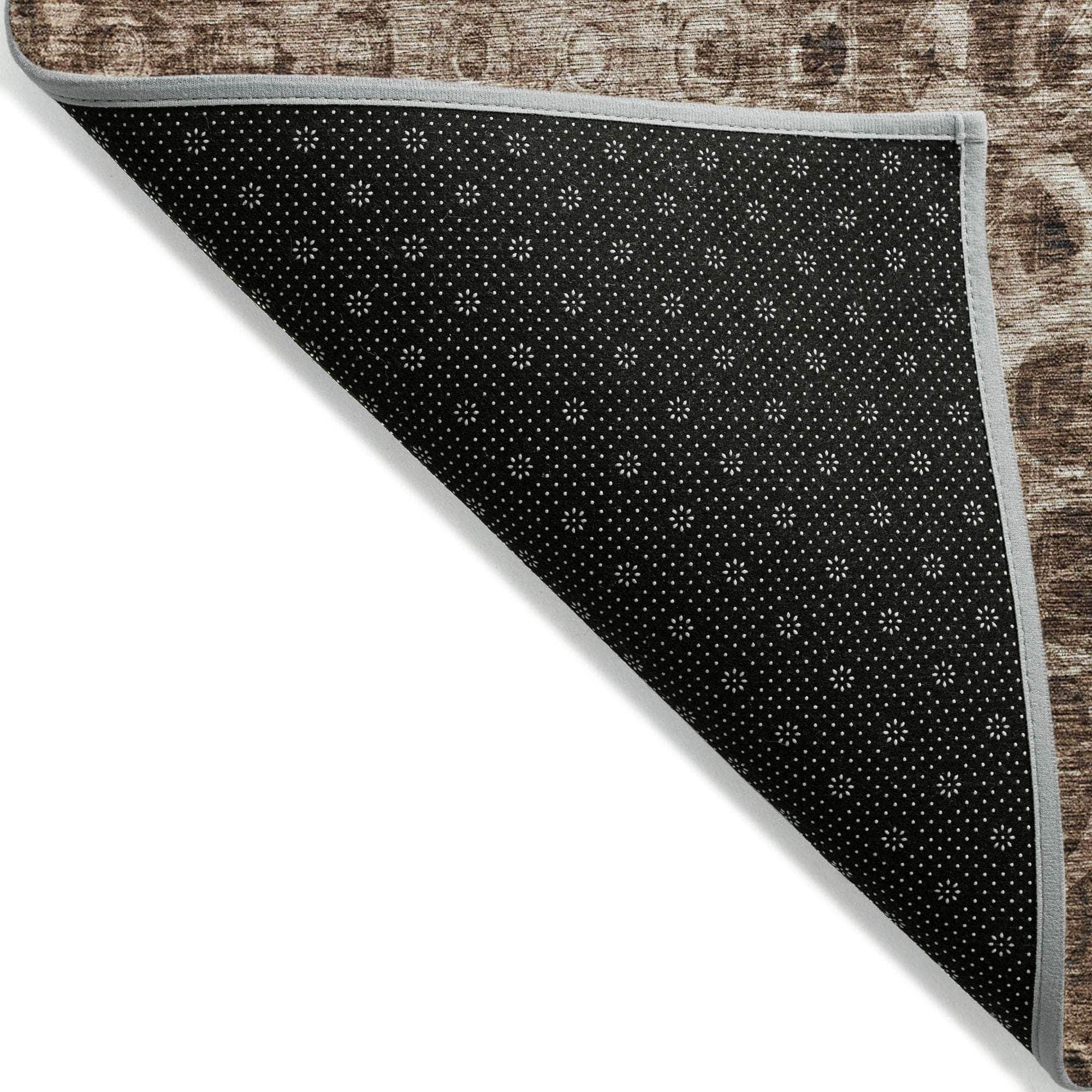Machine Made ACN577 Chocolate Brown Rugs
