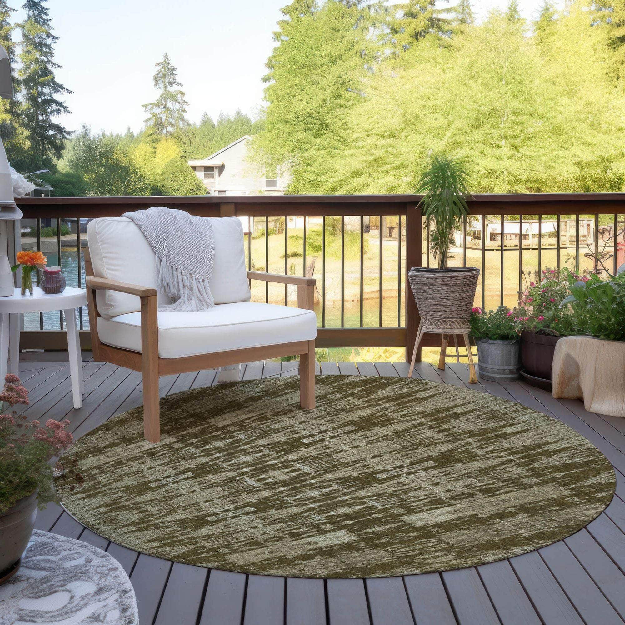 Machine Made ACN580 Chocolate Brown Rugs