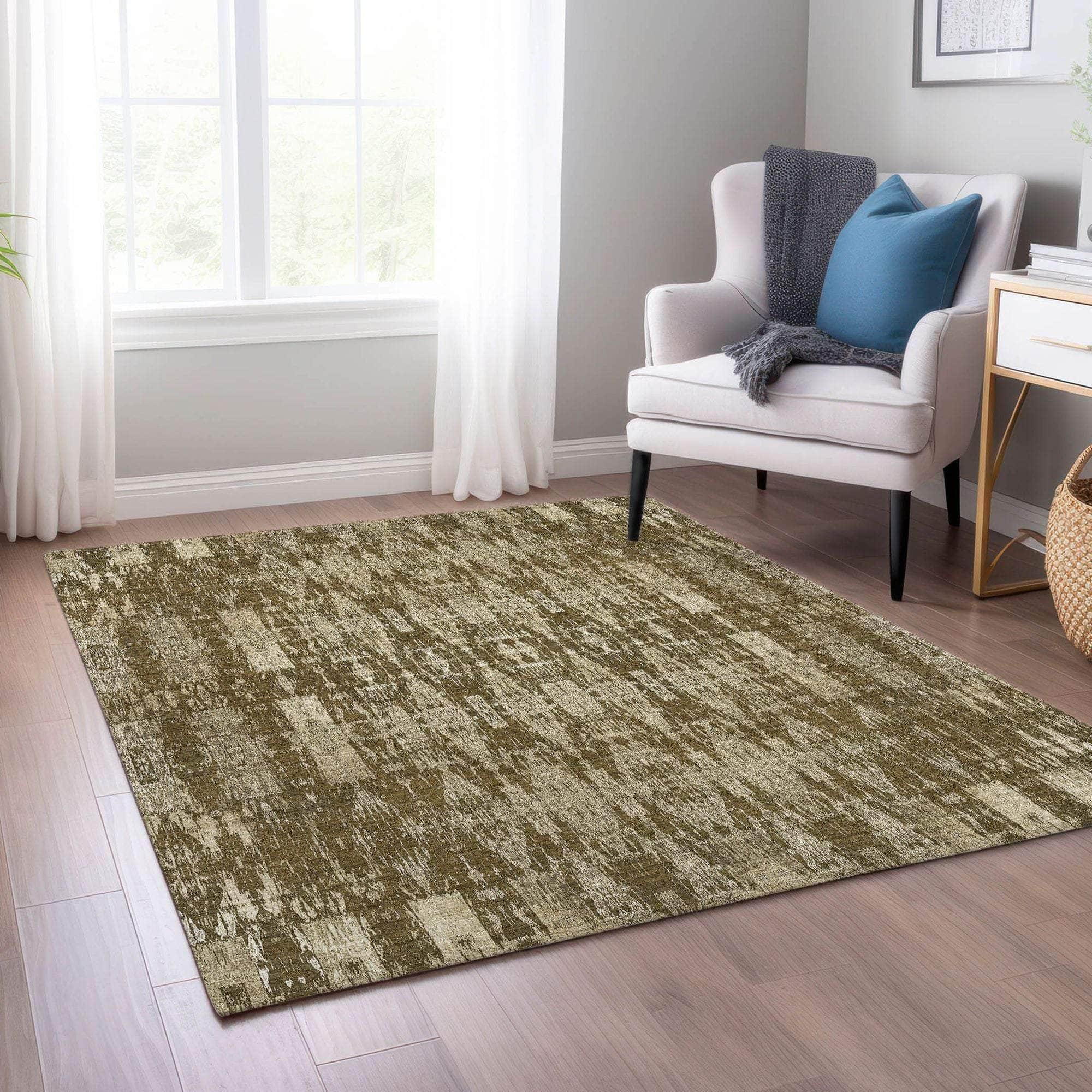 Machine Made ACN580 Chocolate Brown Rugs