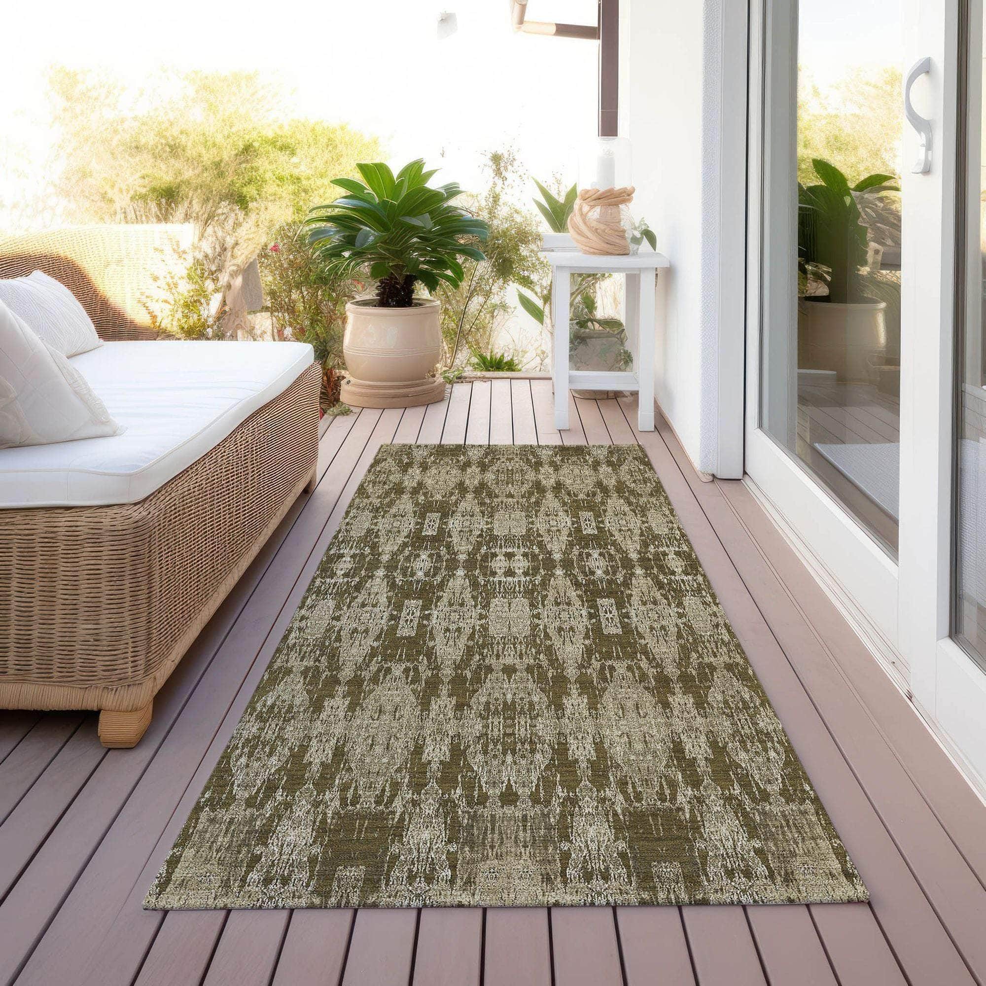 Machine Made ACN580 Chocolate Brown Rugs