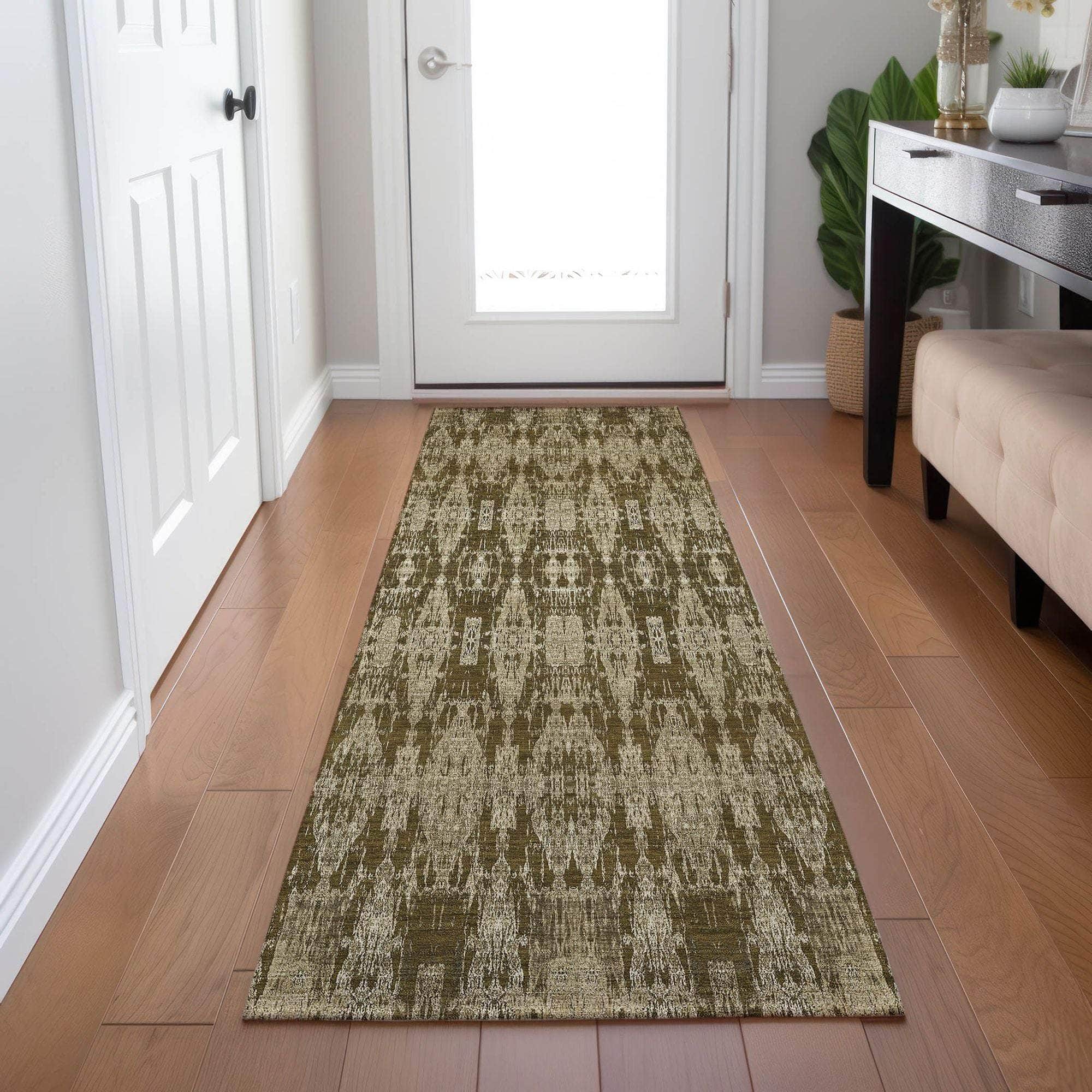 Machine Made ACN580 Chocolate Brown Rugs