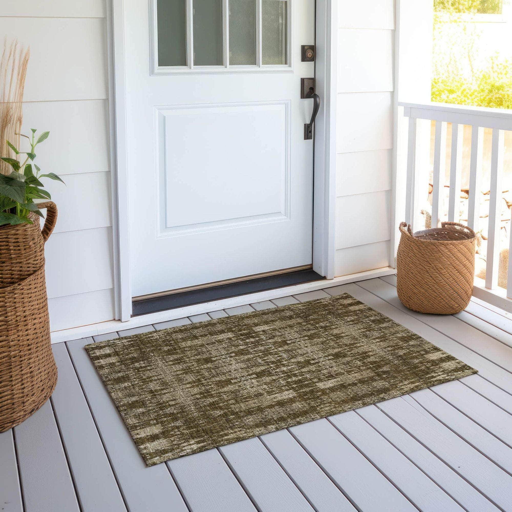Machine Made ACN580 Chocolate Brown Rugs