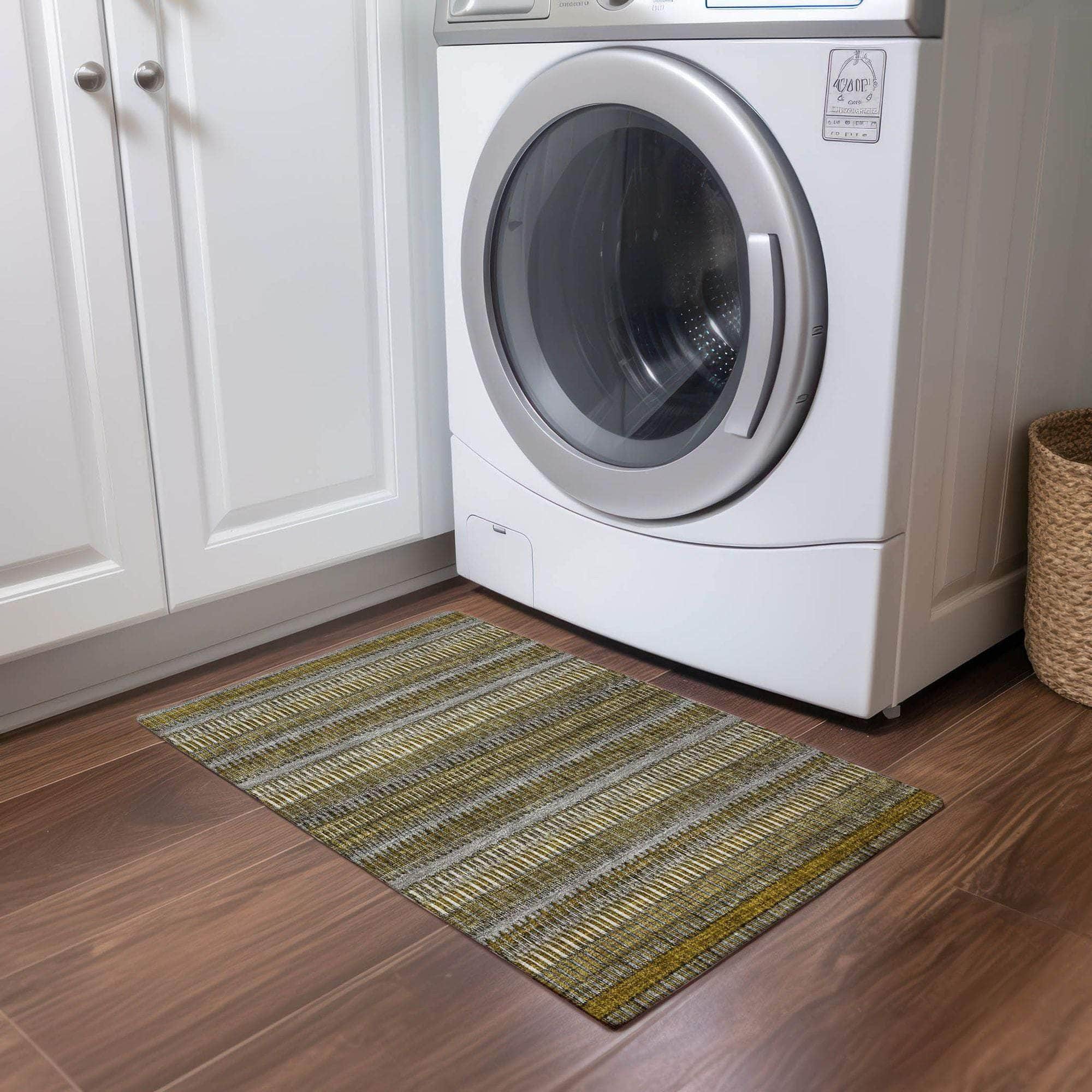 Machine Made ACN589 Coffee Brown Rugs