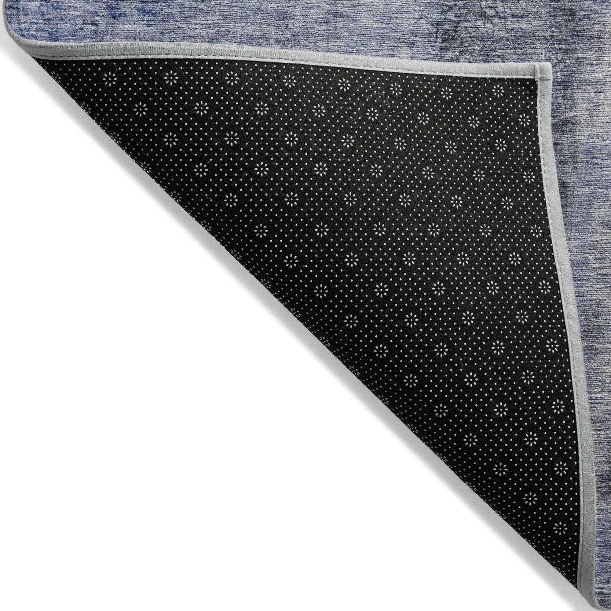 Machine Made ACN605 Denim Blue Rugs