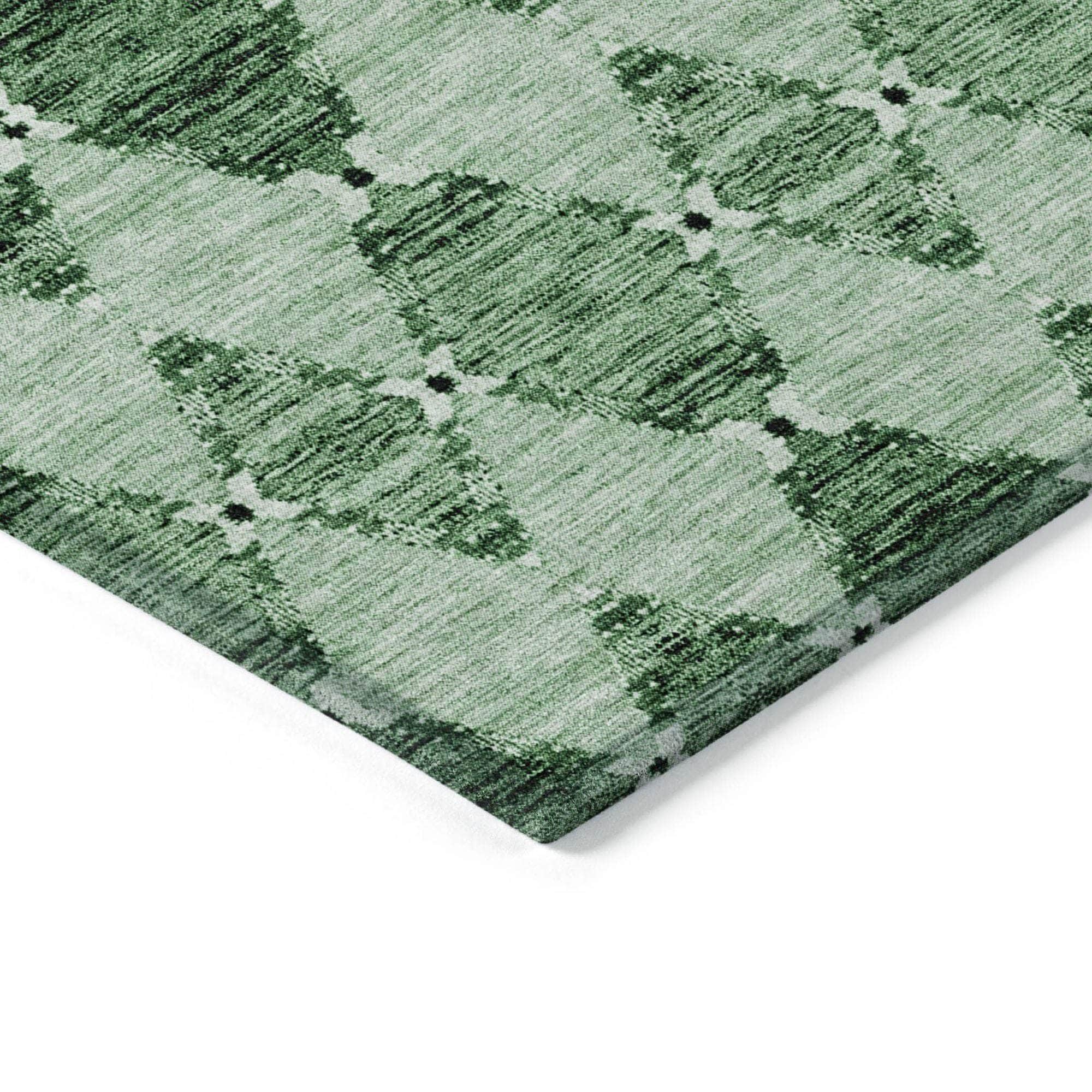 Machine Made ACN610 Emerald Green Rugs