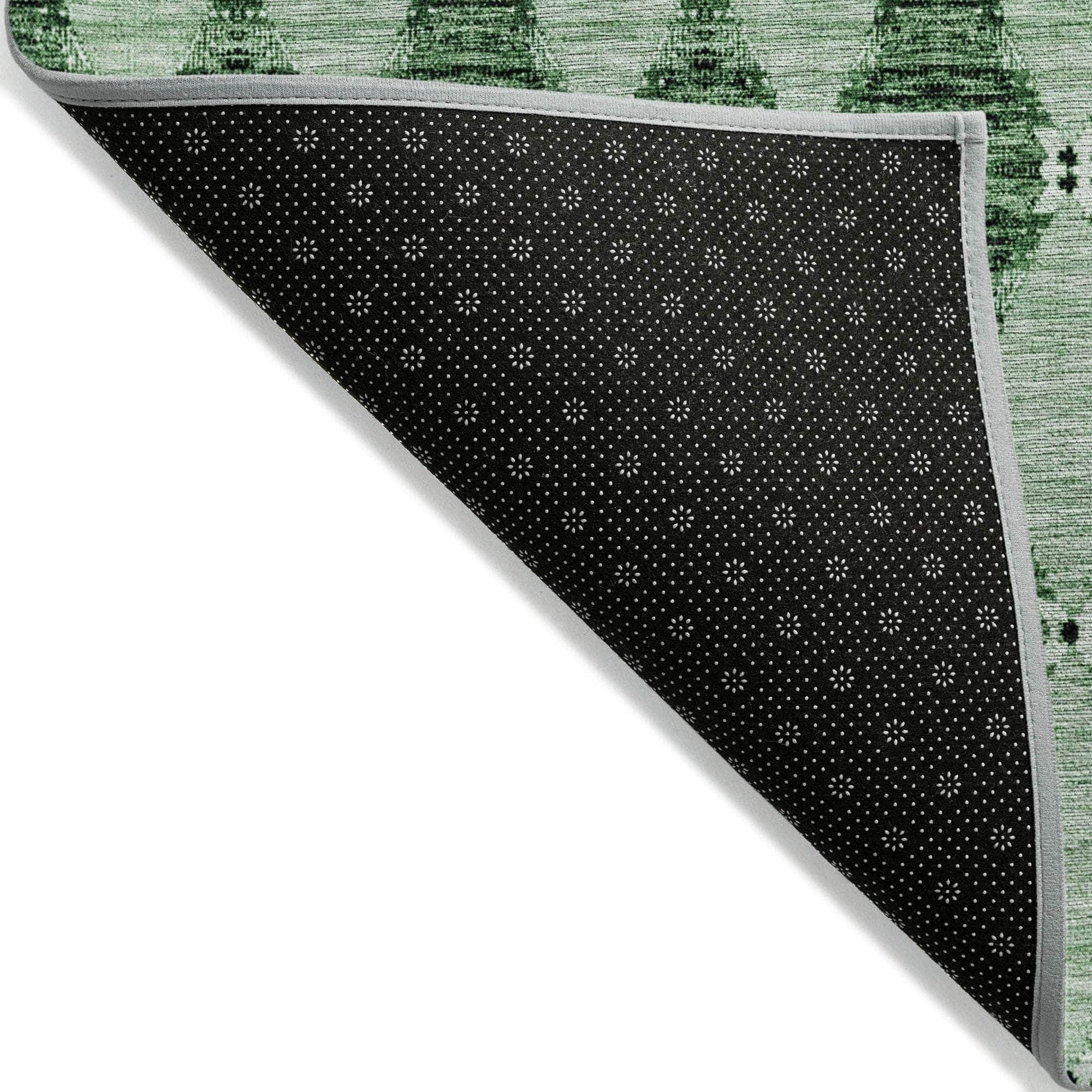 Machine Made ACN610 Emerald Green Rugs