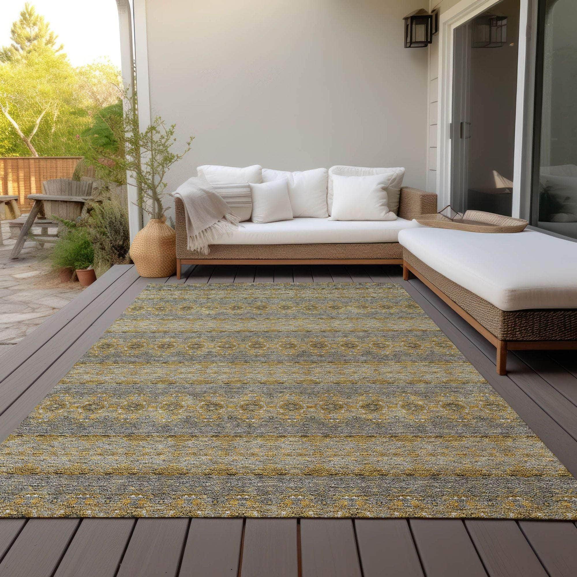Machine Made ACN615 Gold Rugs