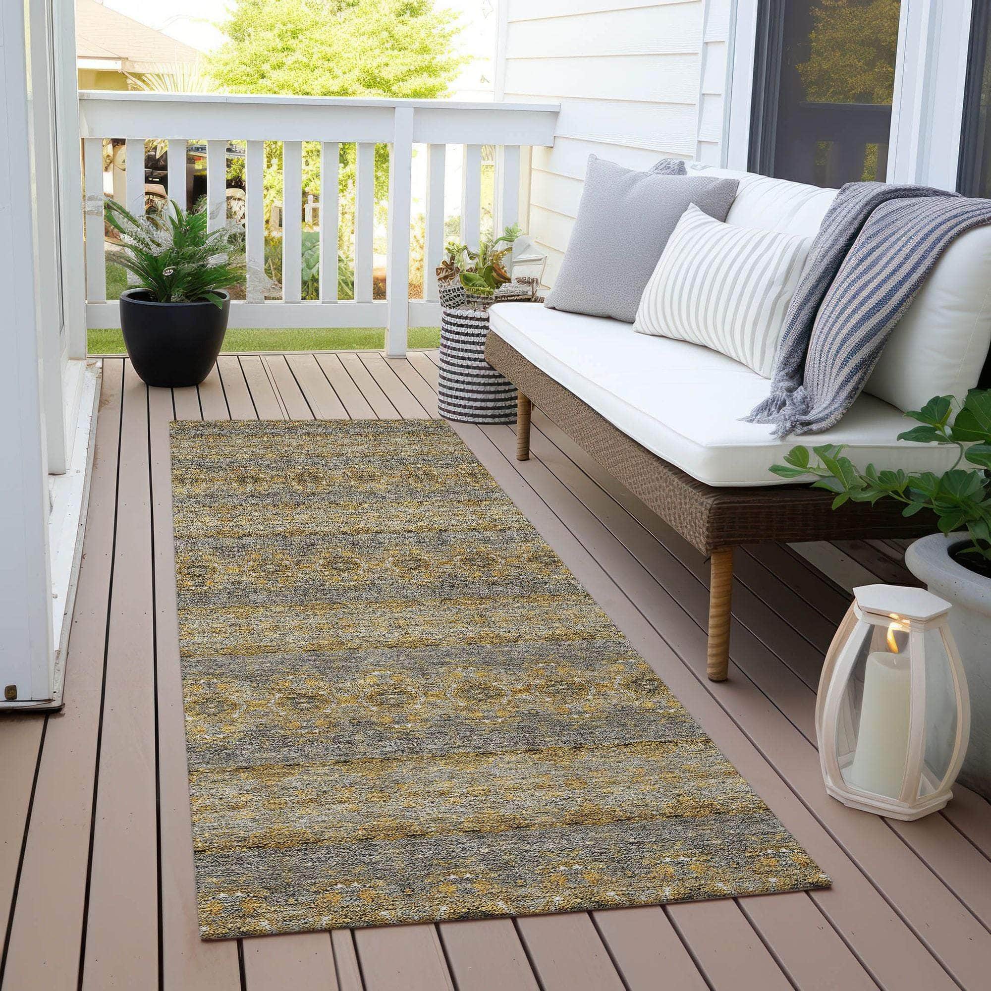 Machine Made ACN615 Gold Rugs