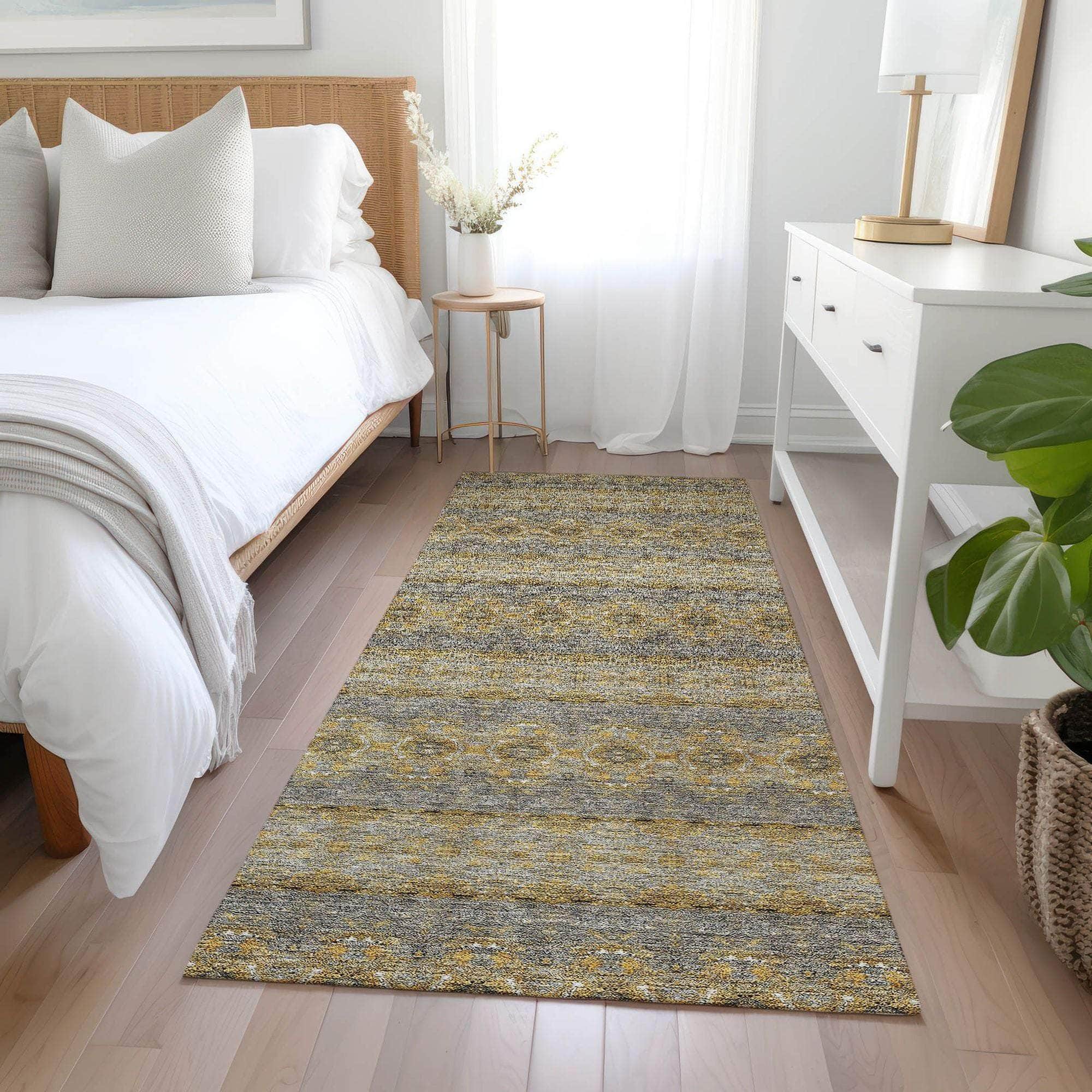 Machine Made ACN615 Gold Rugs