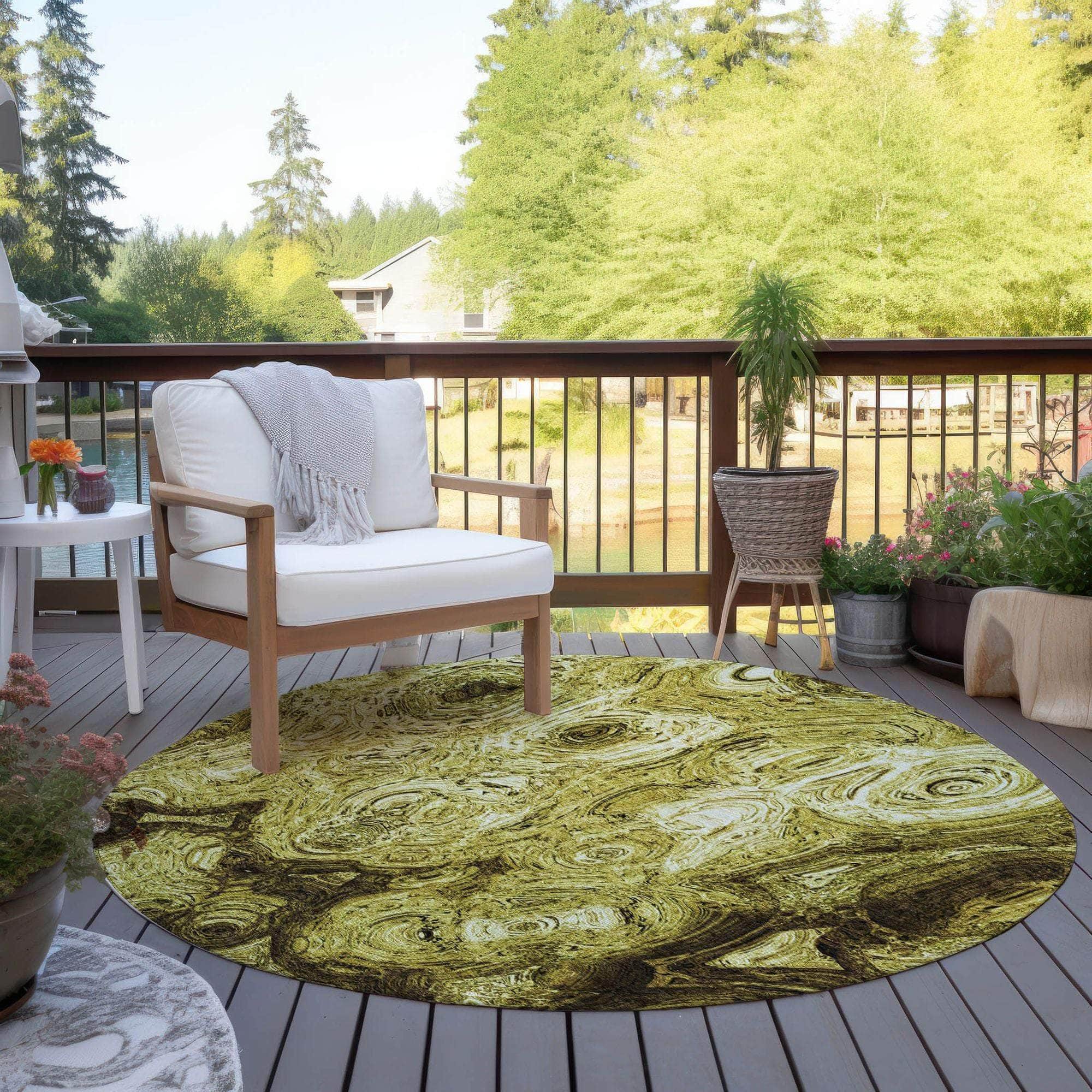 Machine Made ACN579 Gold Rugs