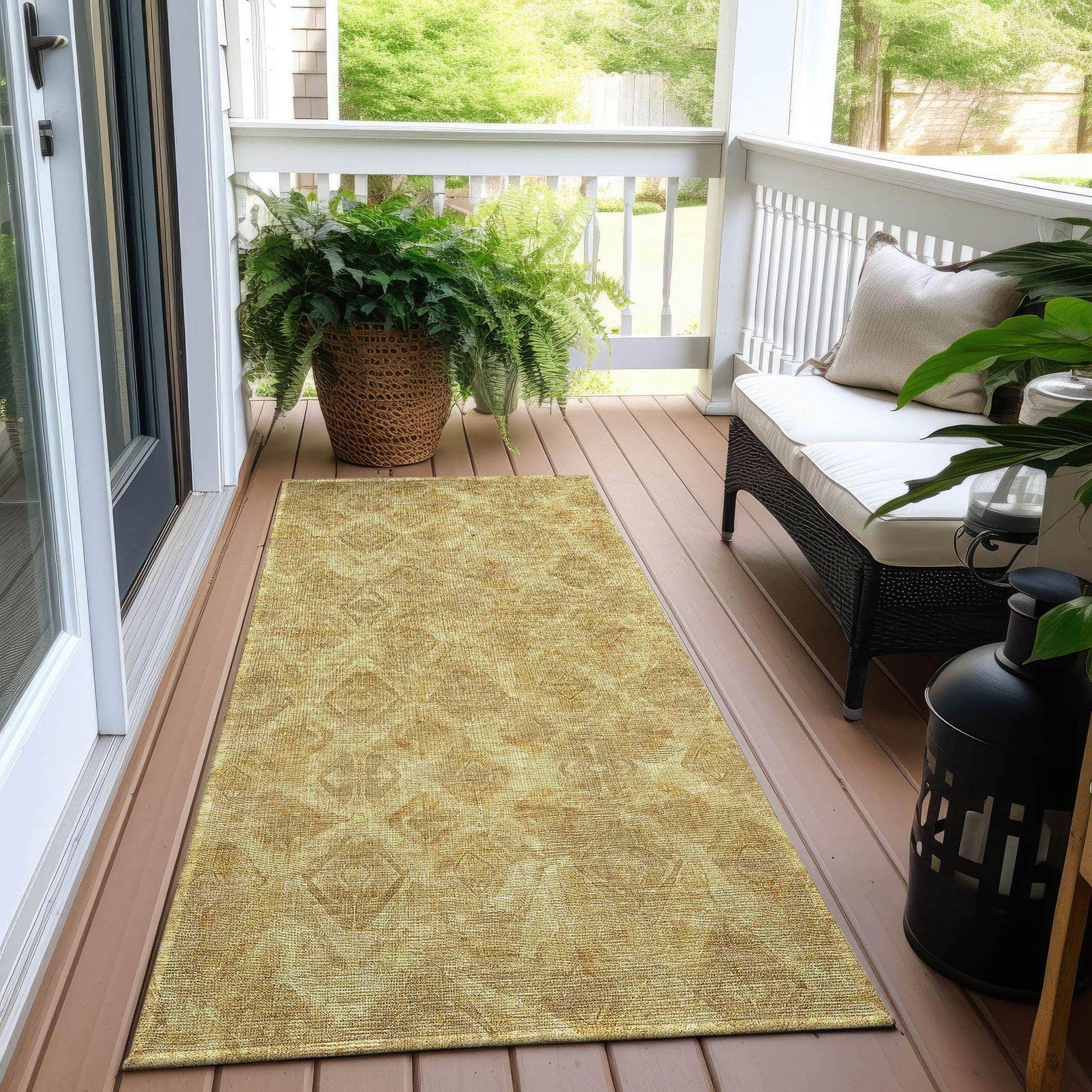 Machine Made ACN622 Gold Rugs