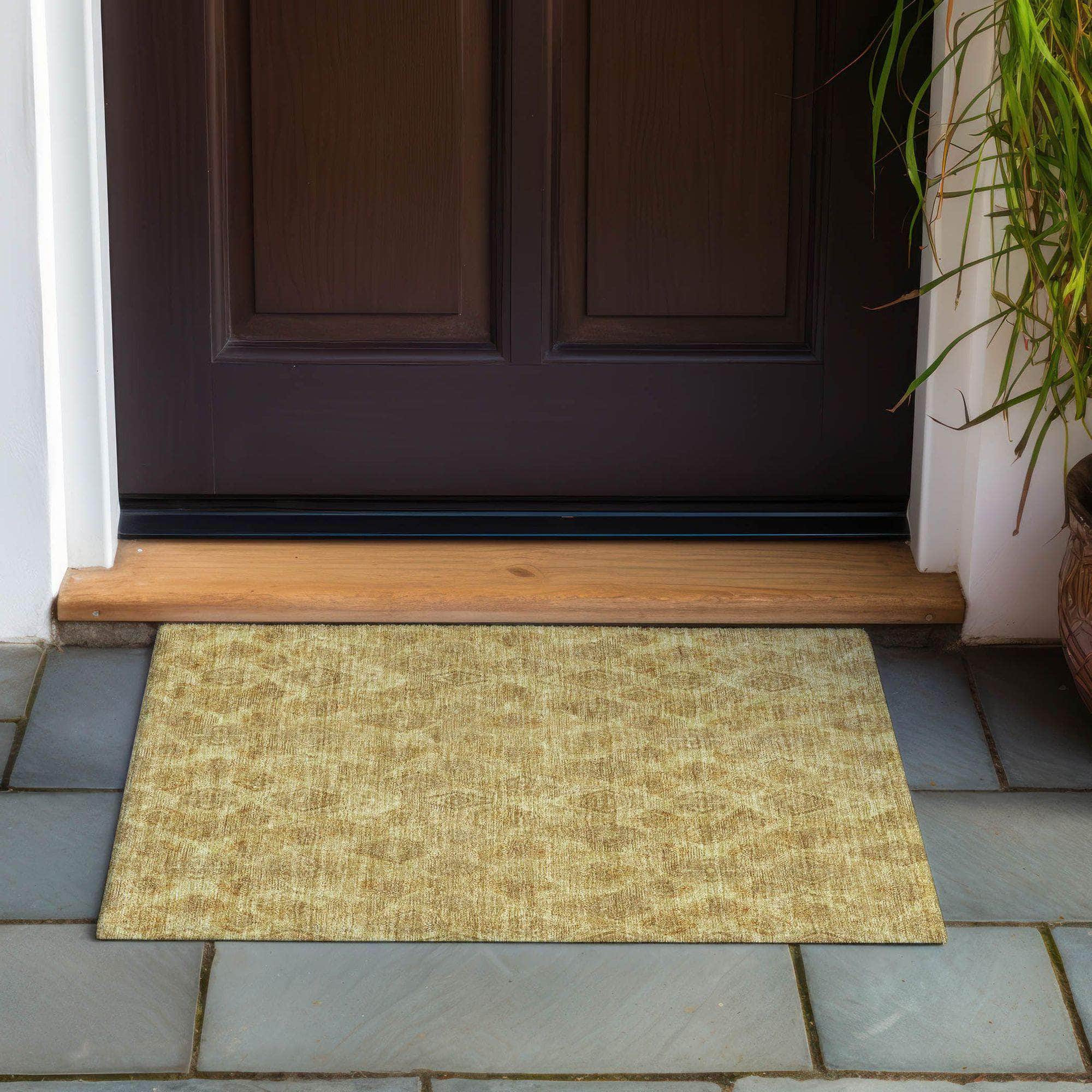 Machine Made ACN622 Gold Rugs