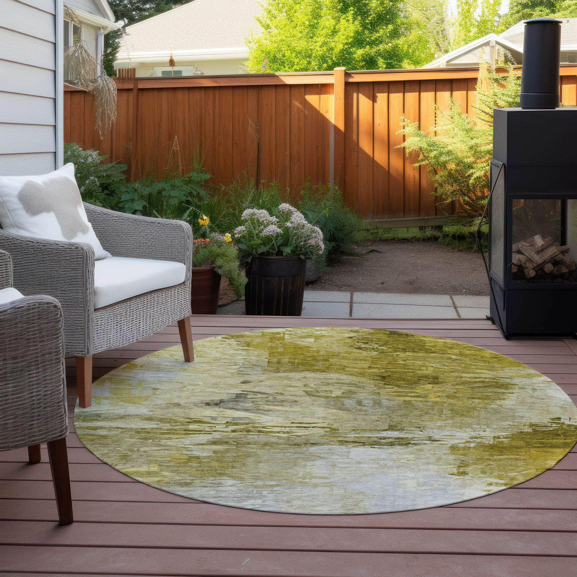 Machine Made ACN595 Gold Rugs