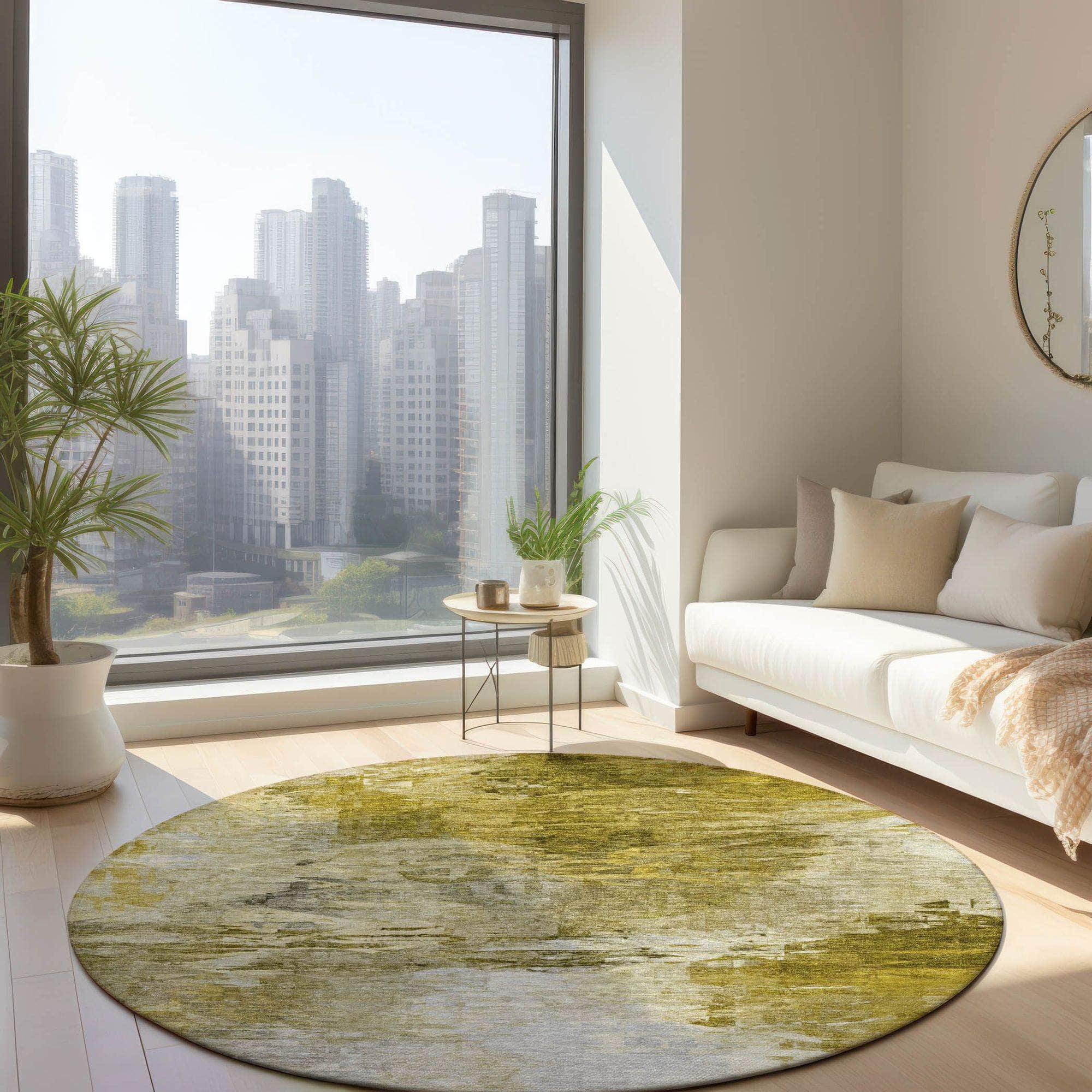 Machine Made ACN595 Gold Rugs