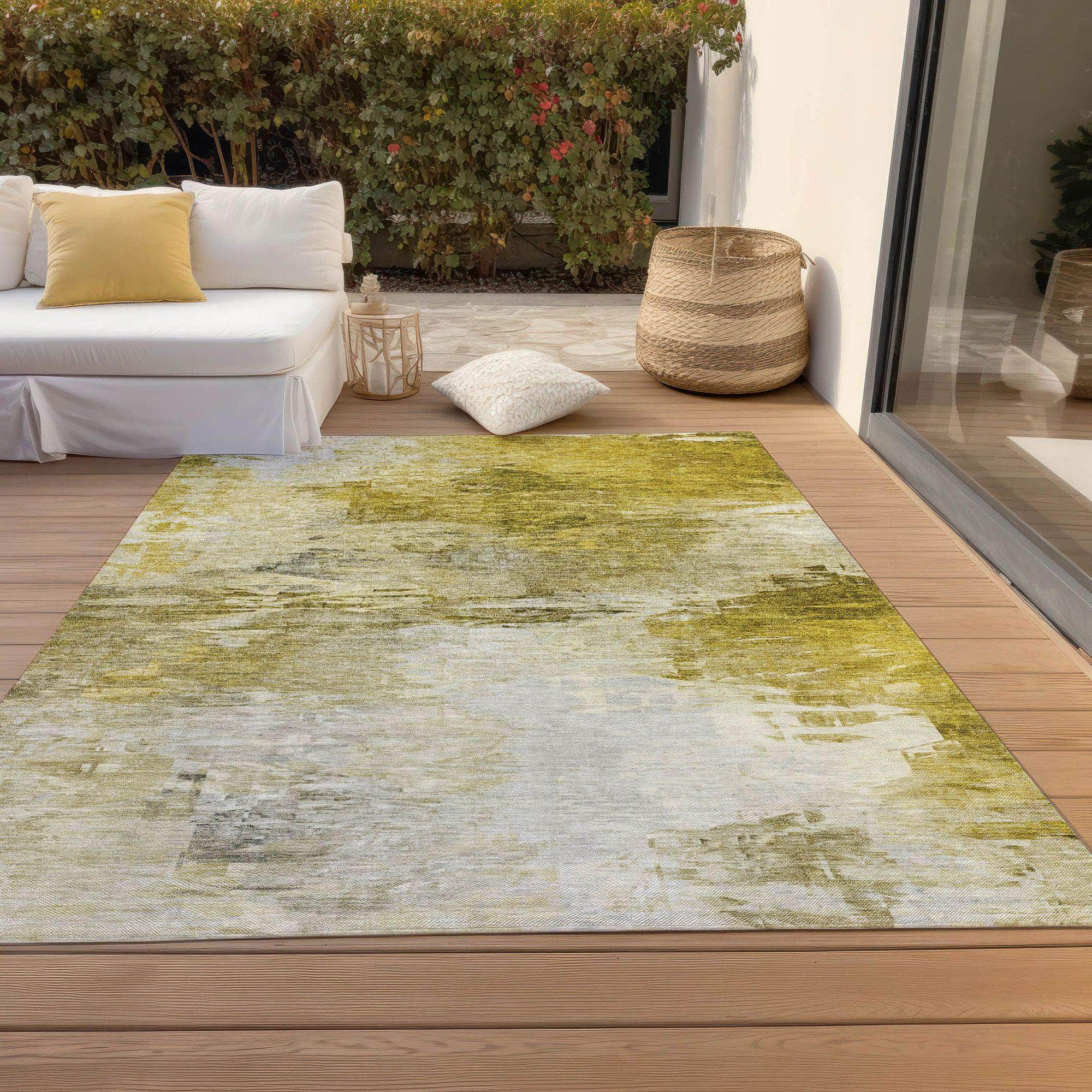 Machine Made ACN595 Gold Rugs