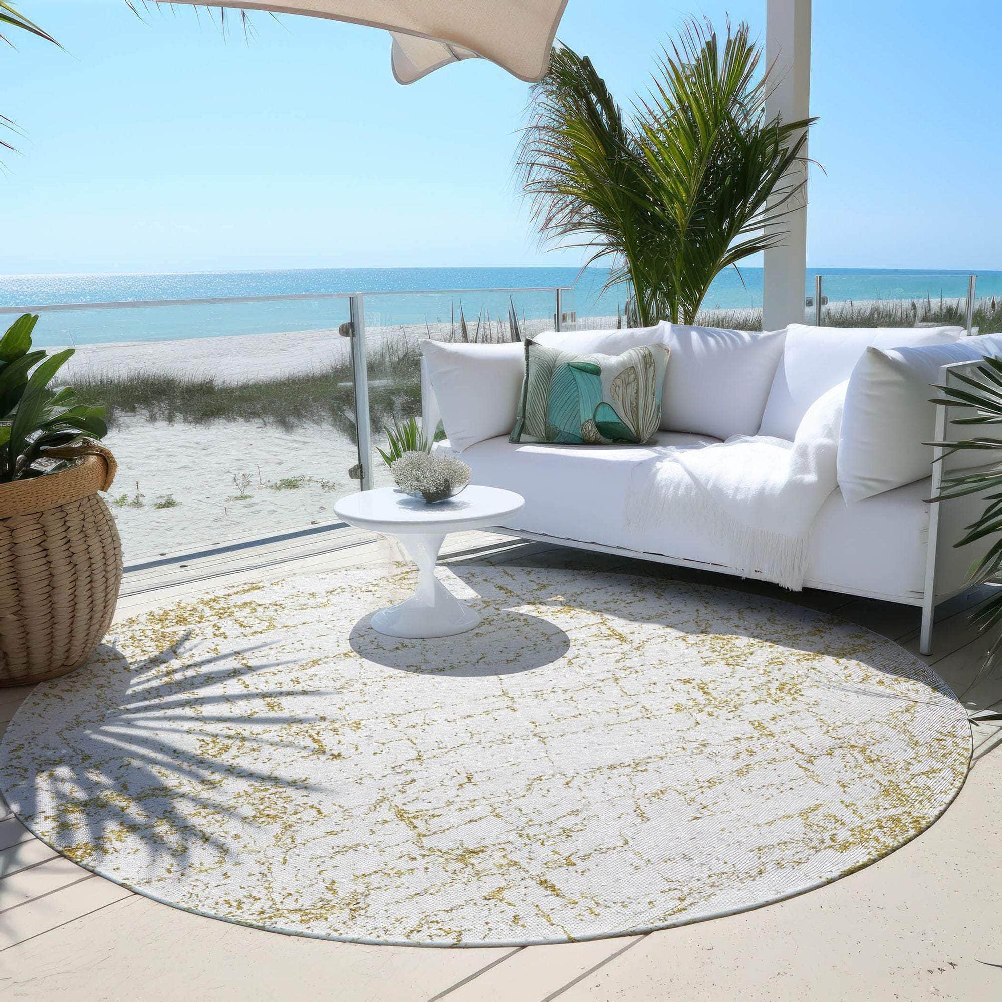 Machine Made ACN606 Gold Rugs