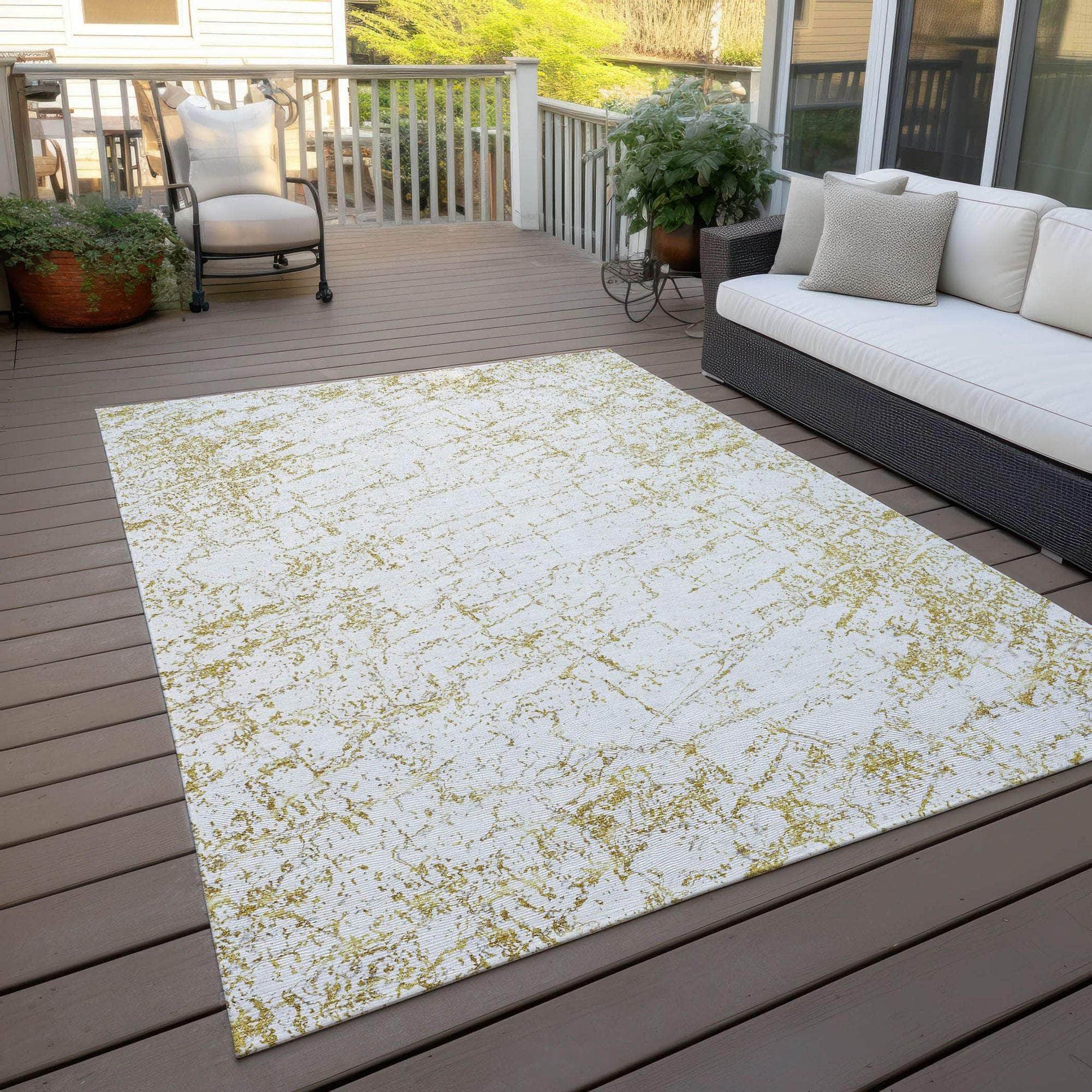 Machine Made ACN606 Gold Rugs