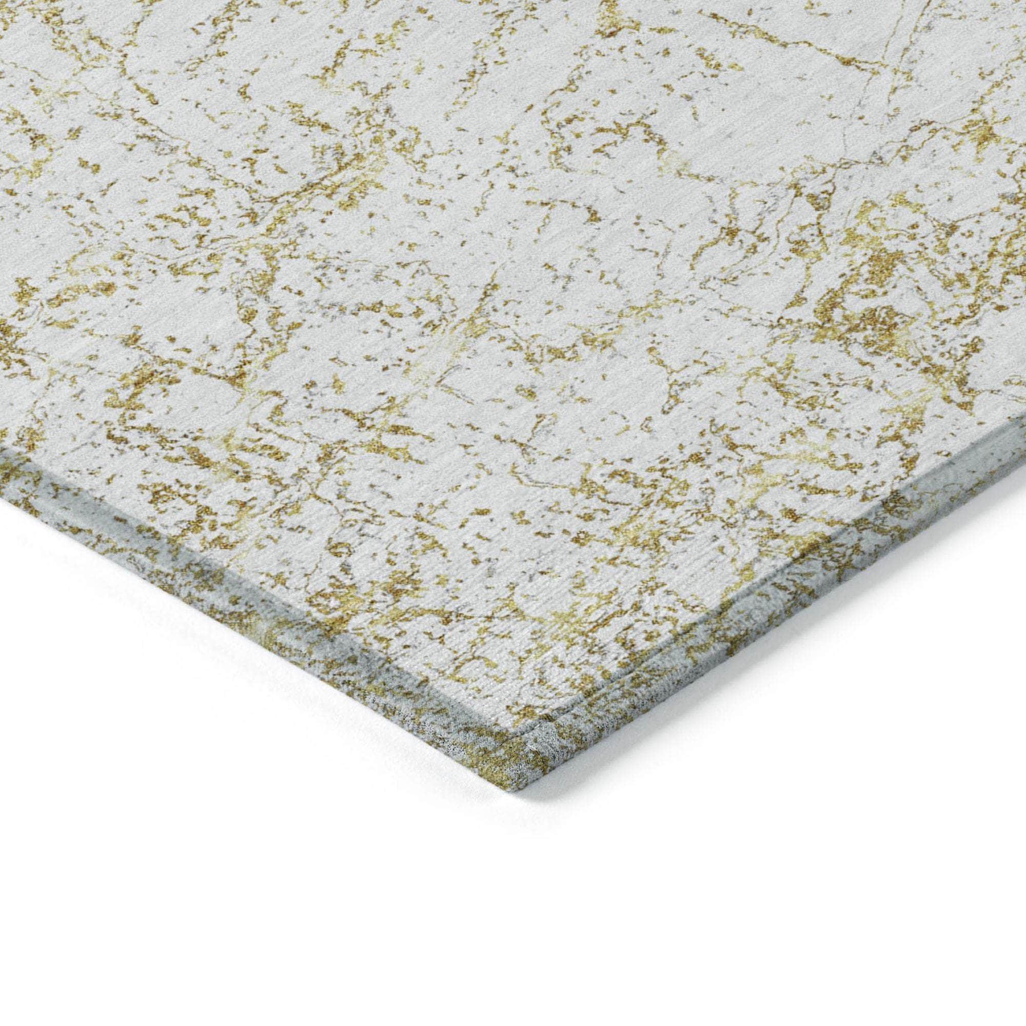 Machine Made ACN606 Gold Rugs
