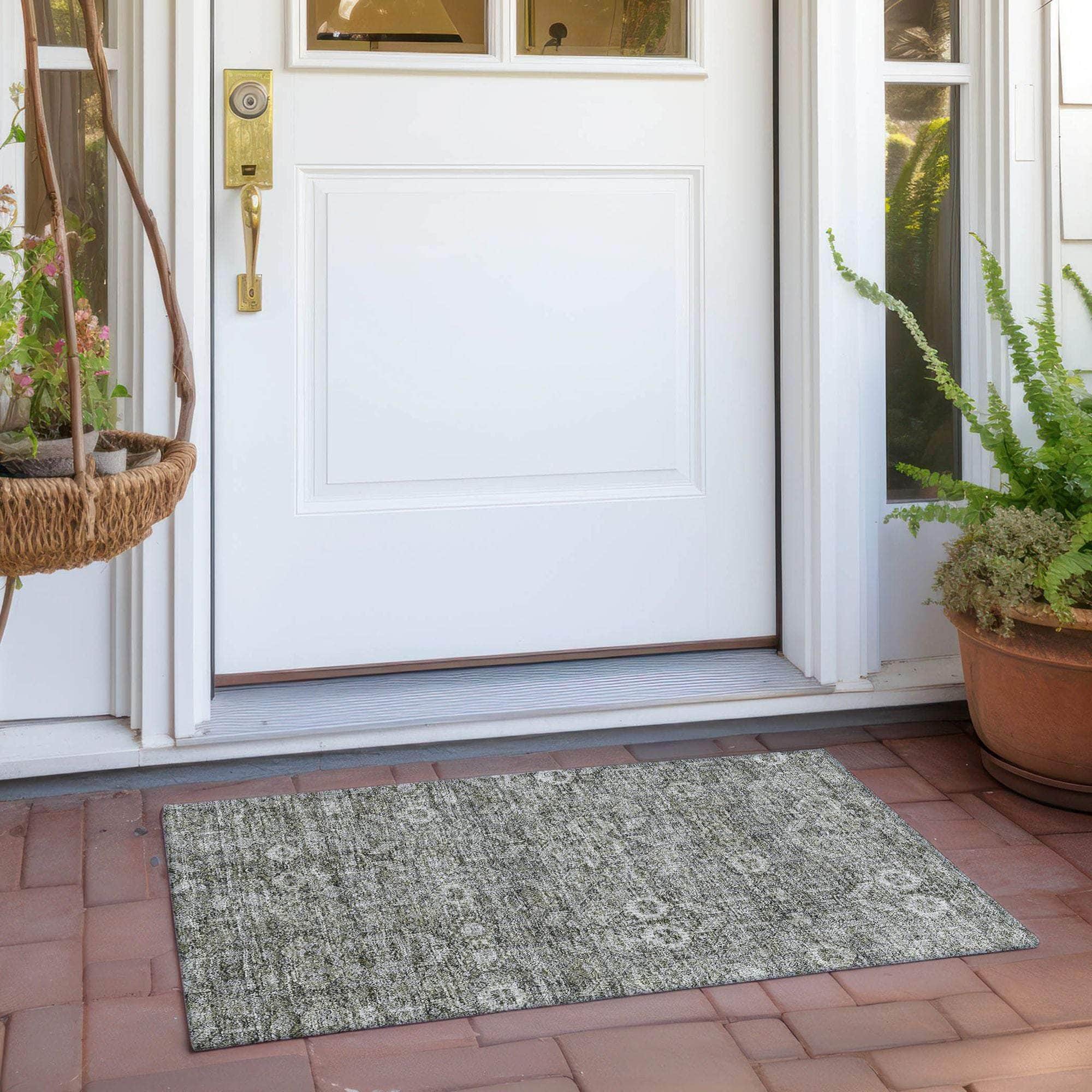 Machine Made ACN574 Gray Rugs