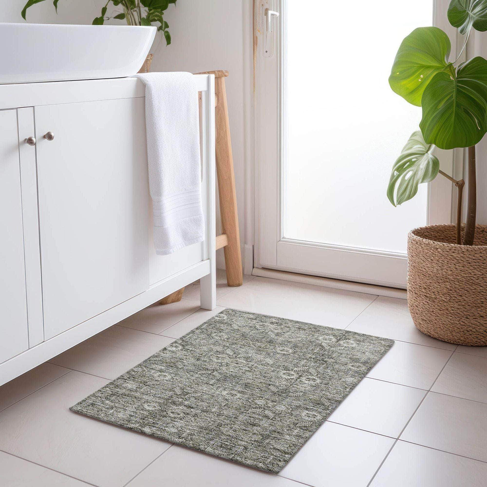 Machine Made ACN574 Gray Rugs