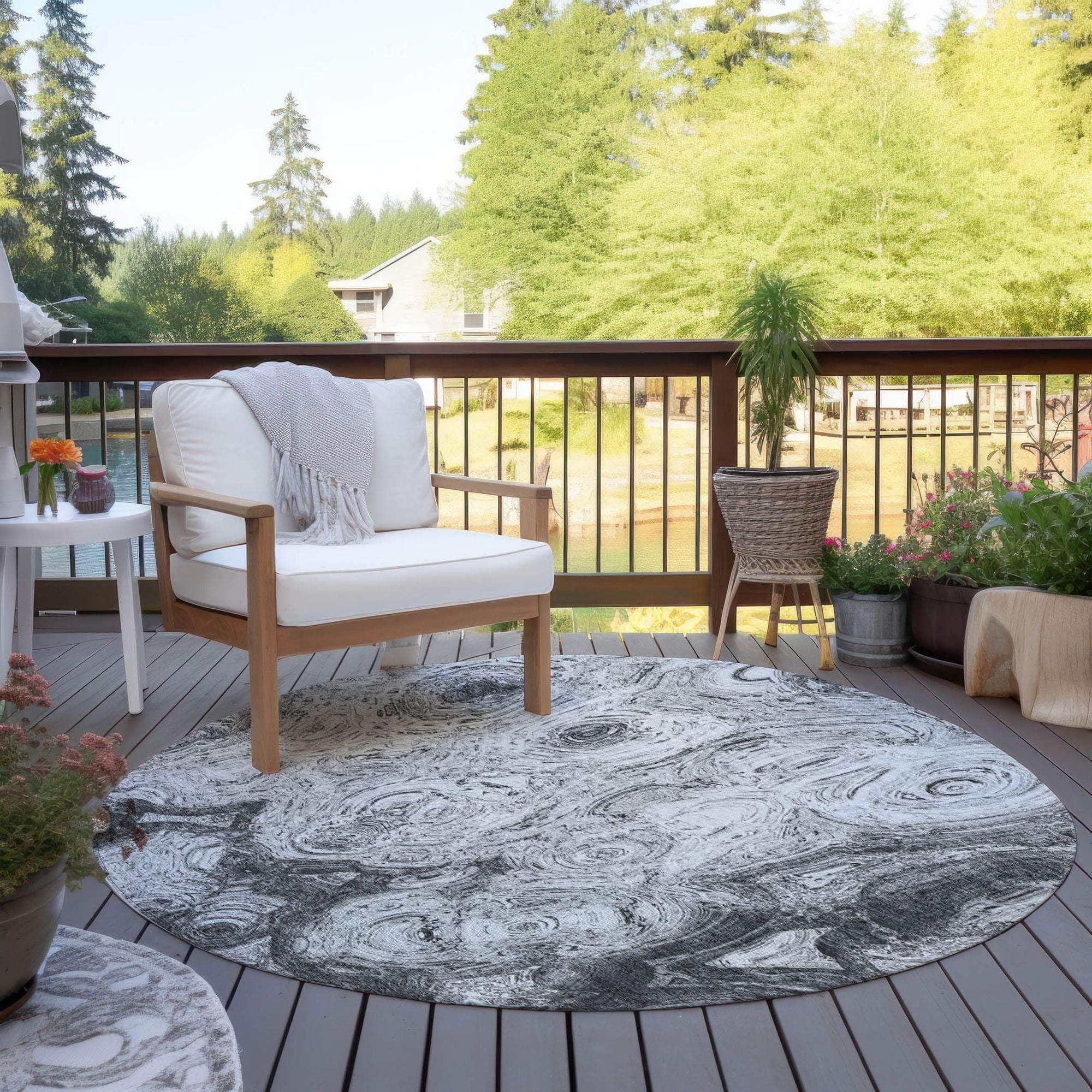 Machine Made ACN579 Gray Rugs