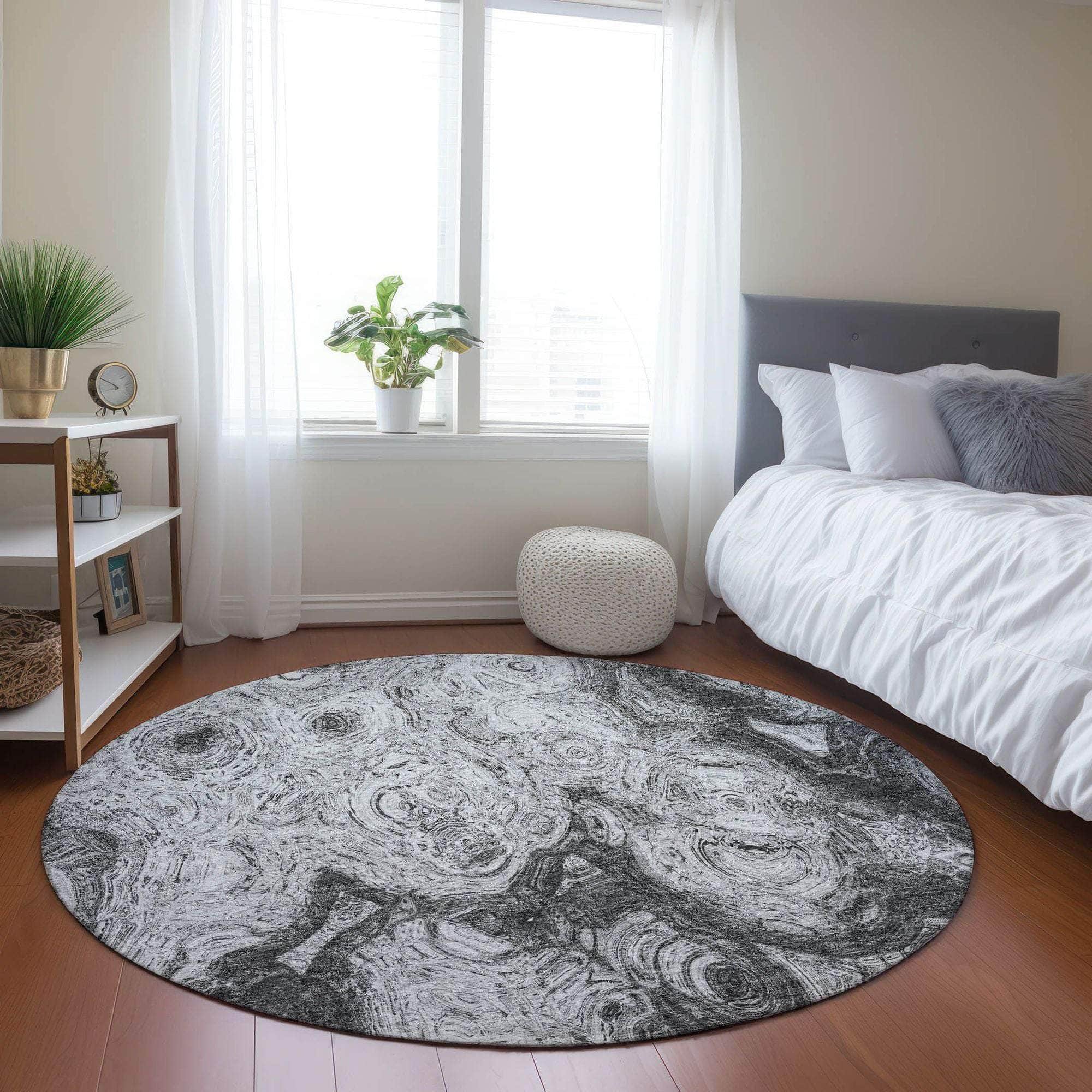 Machine Made ACN579 Gray Rugs