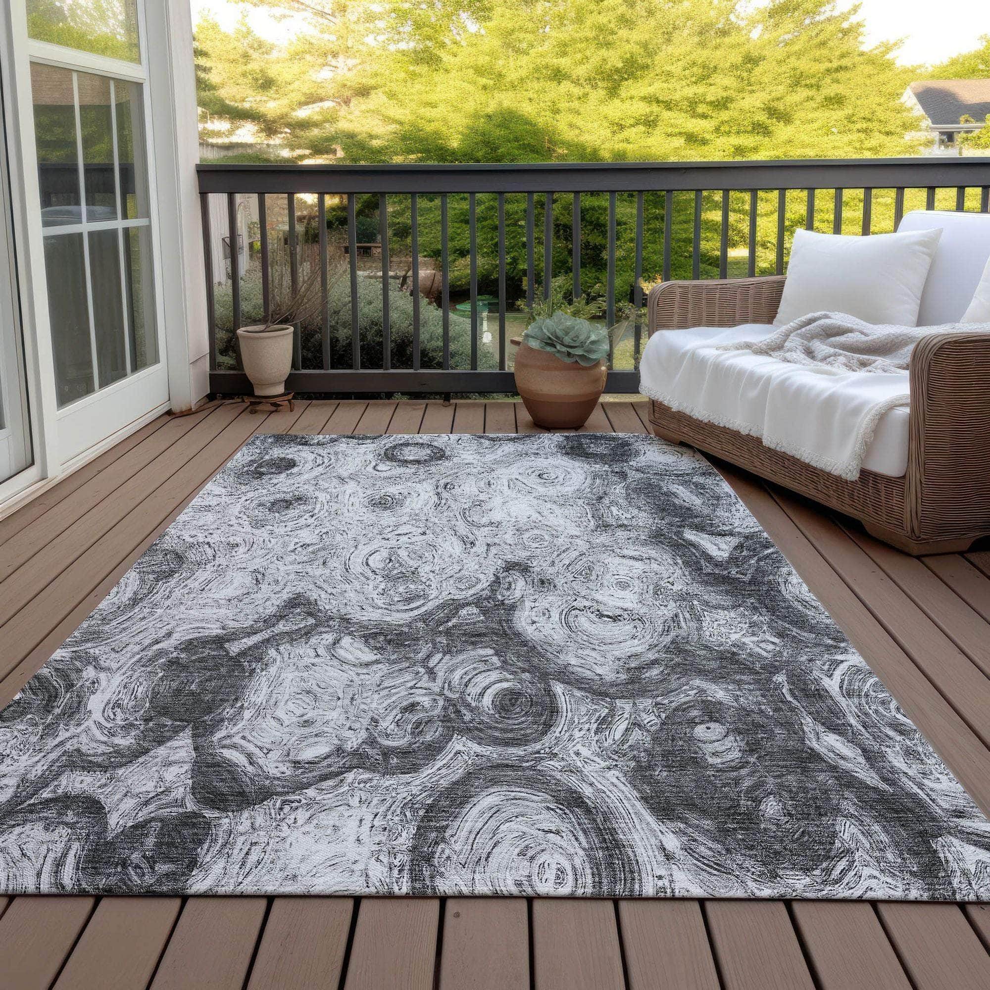 Machine Made ACN579 Gray Rugs