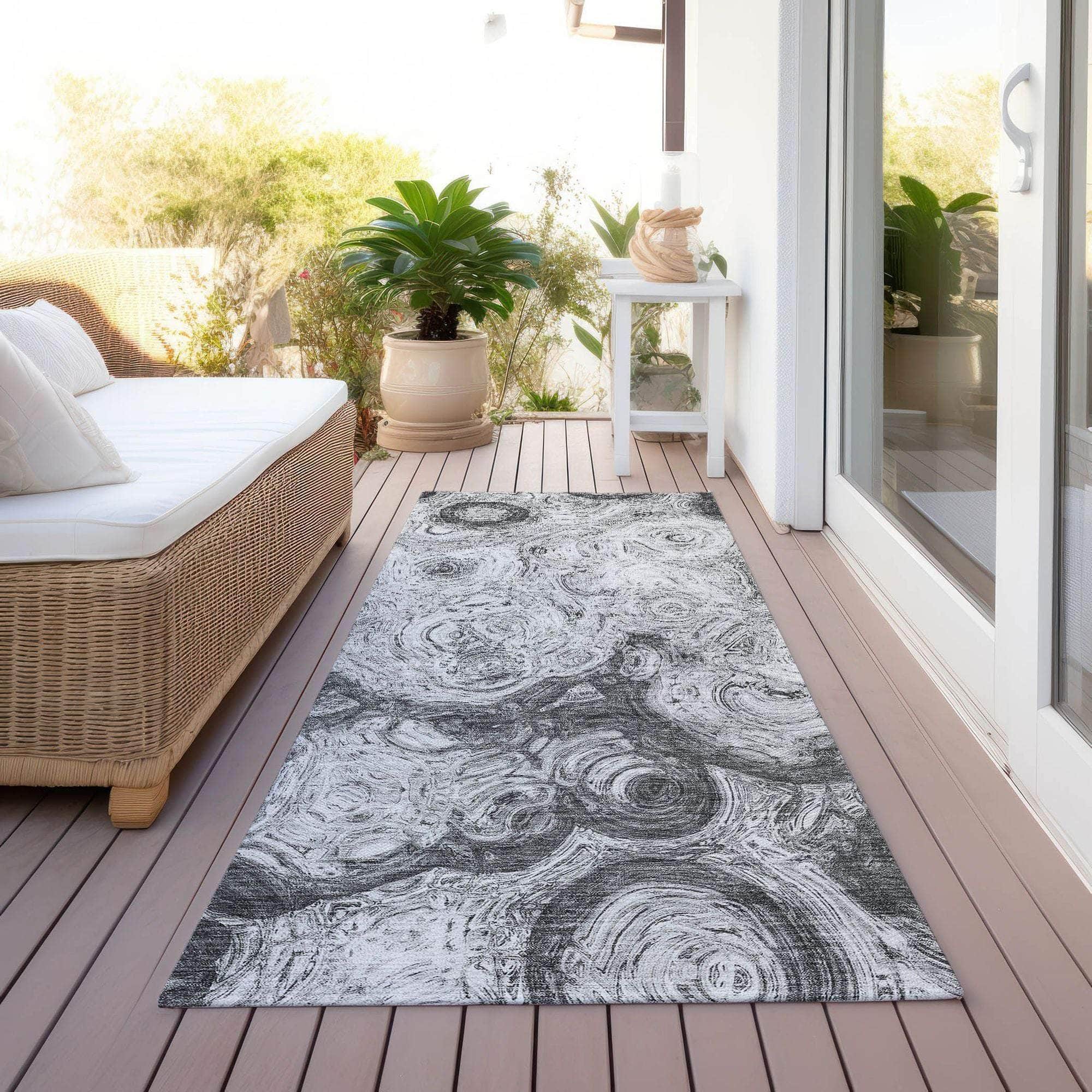 Machine Made ACN579 Gray Rugs