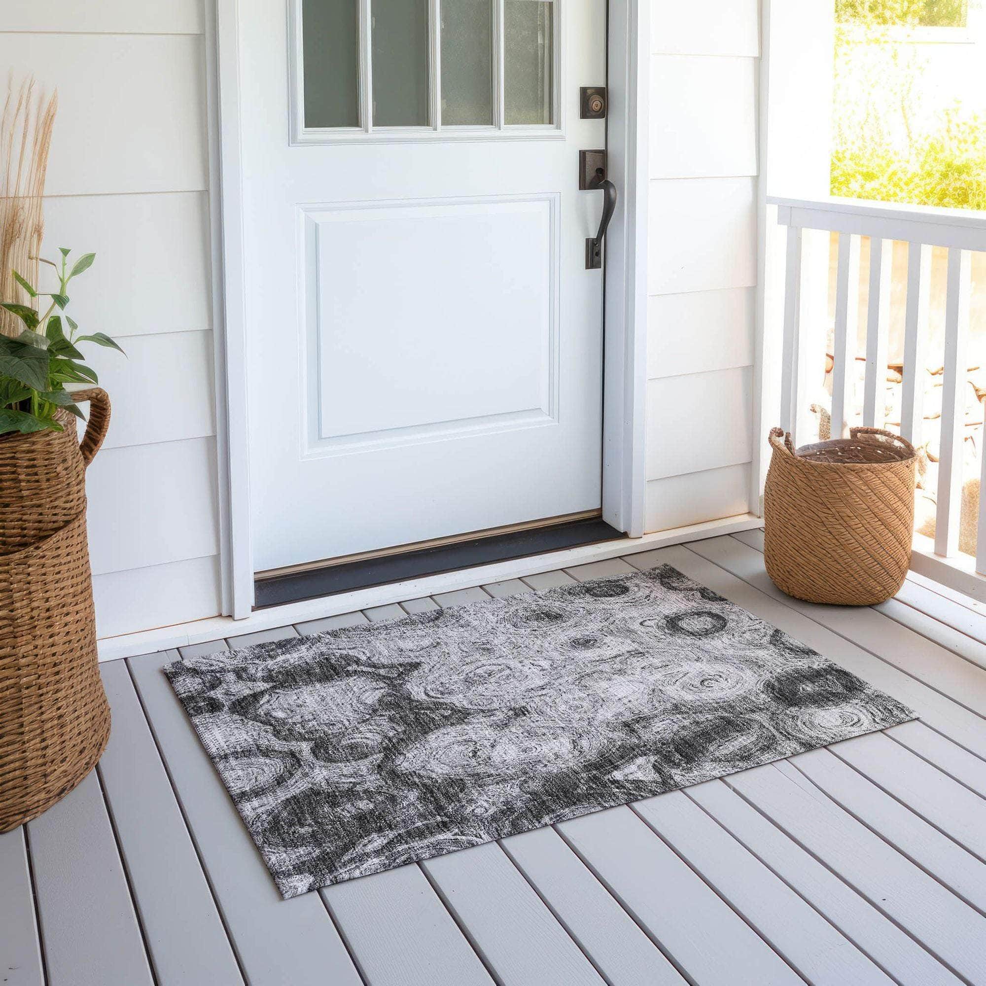 Machine Made ACN579 Gray Rugs
