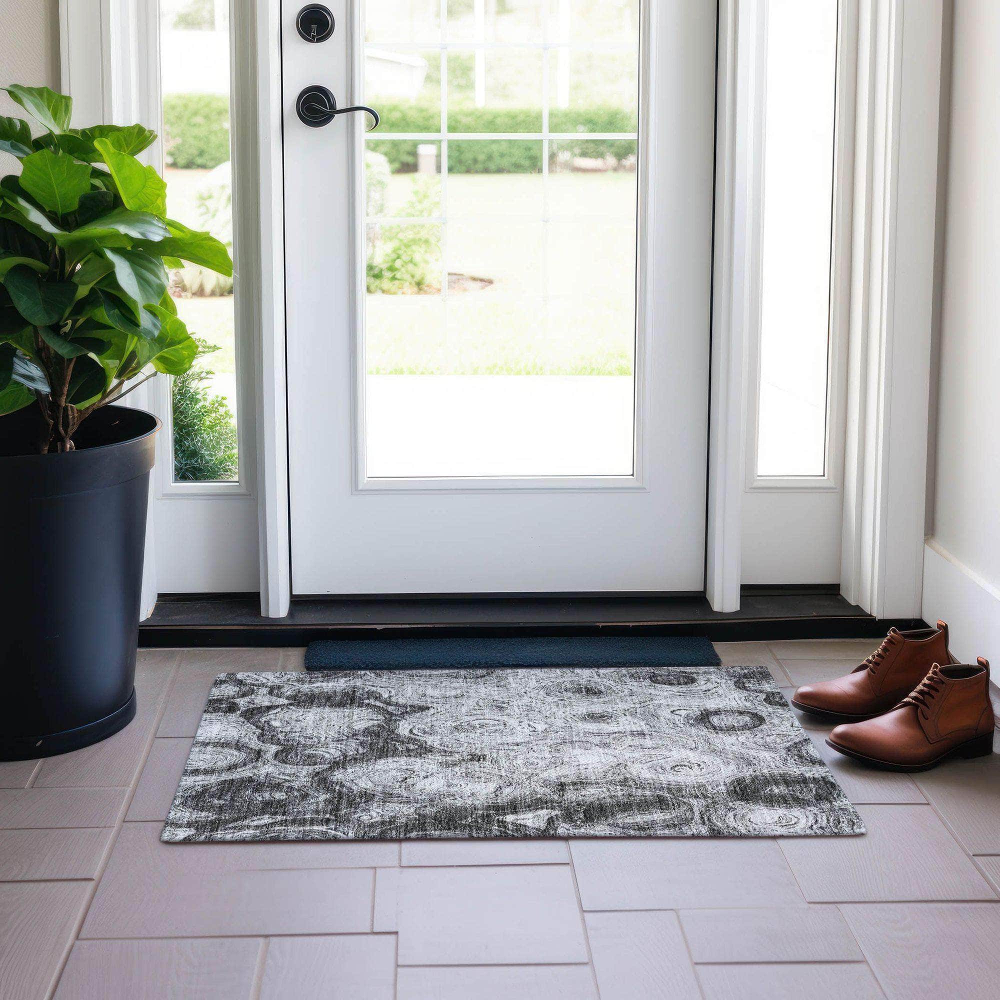 Machine Made ACN579 Gray Rugs