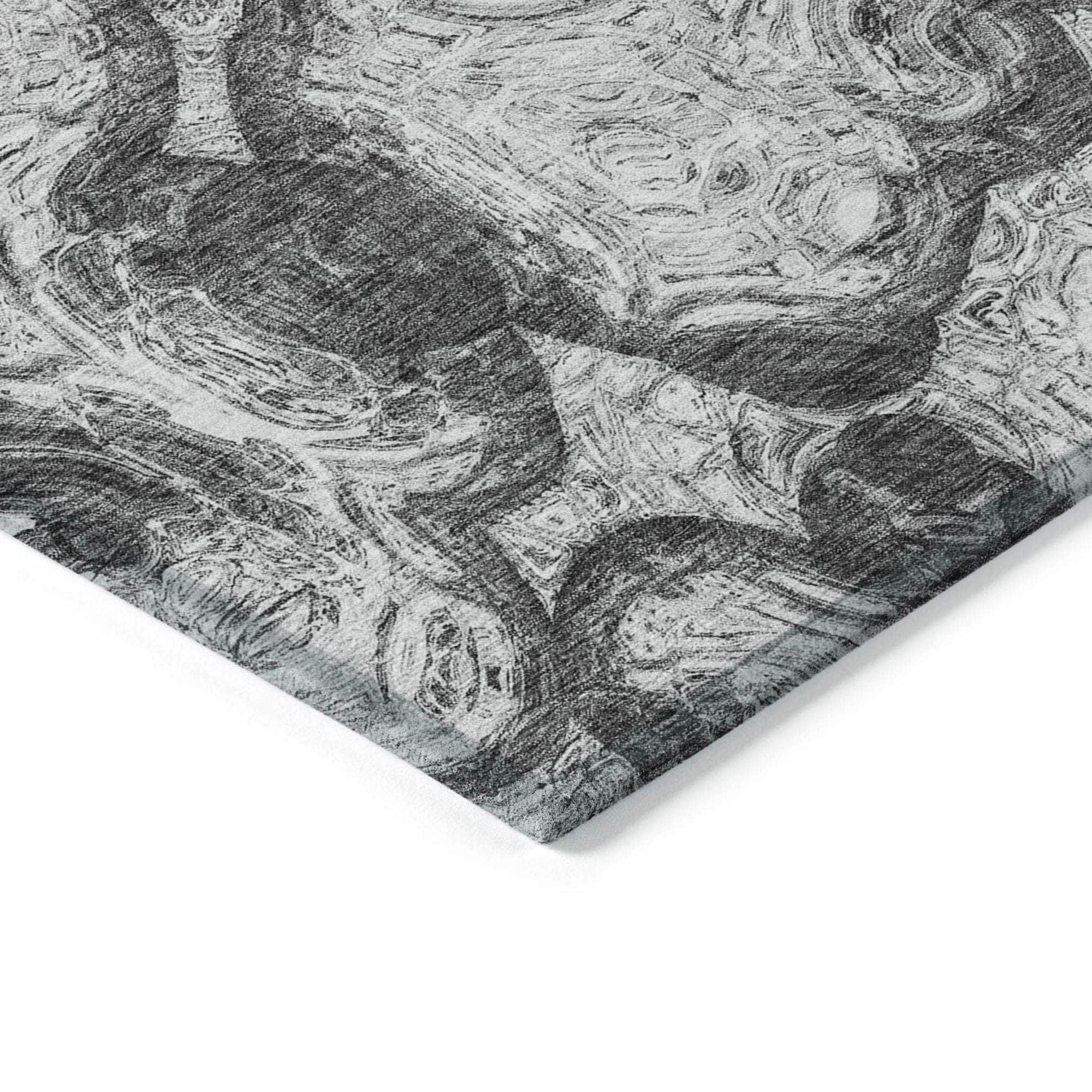 Machine Made ACN579 Gray Rugs