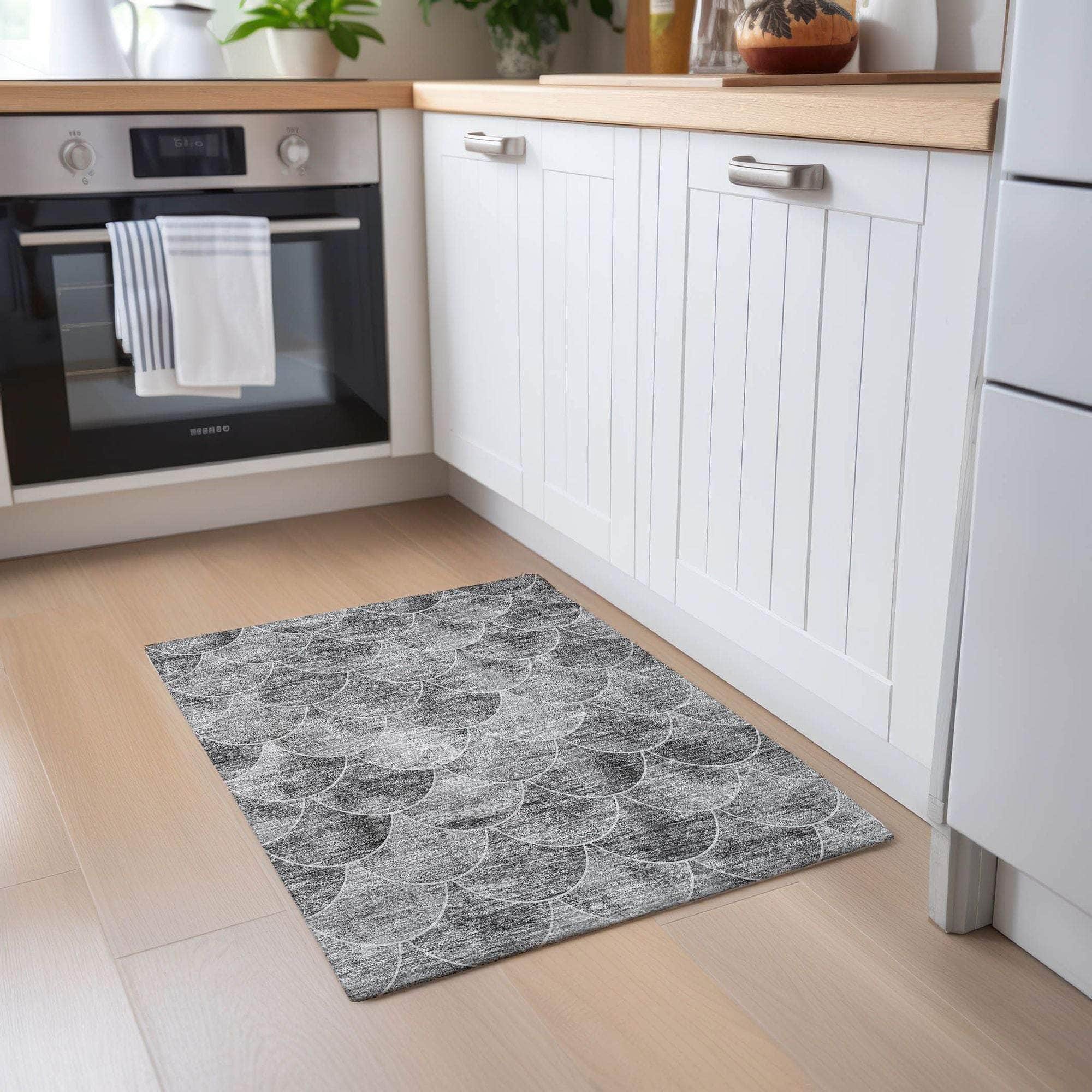 Machine Made ACN594 Gray Rugs