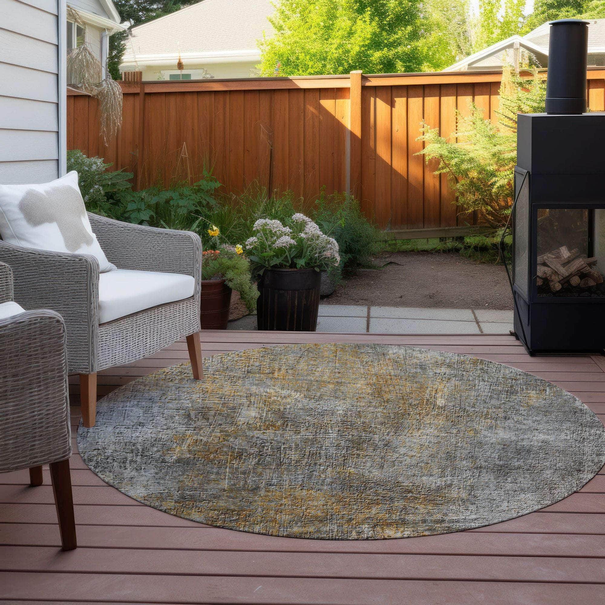 Machine Made ACN593 Gray Rugs