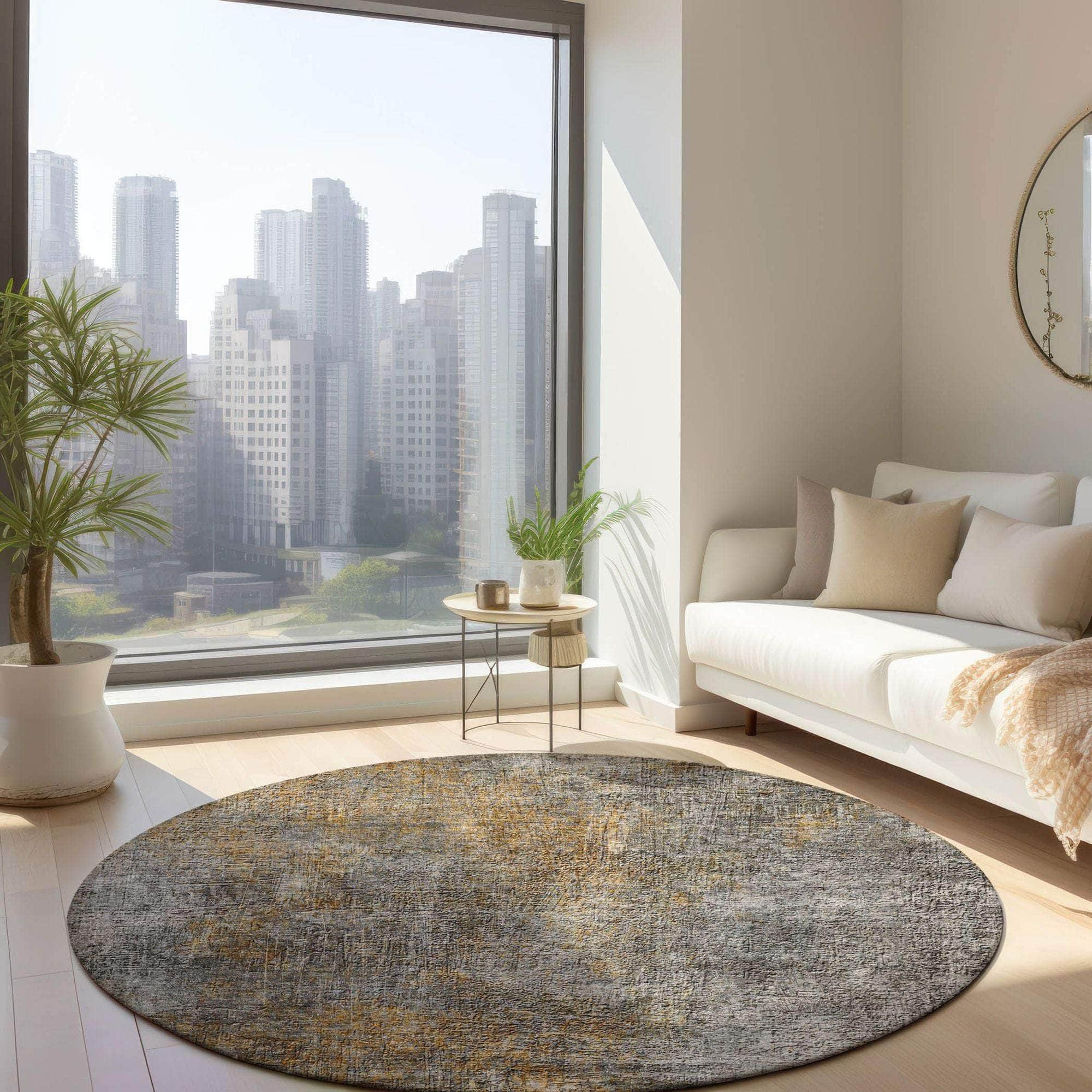 Machine Made ACN593 Gray Rugs