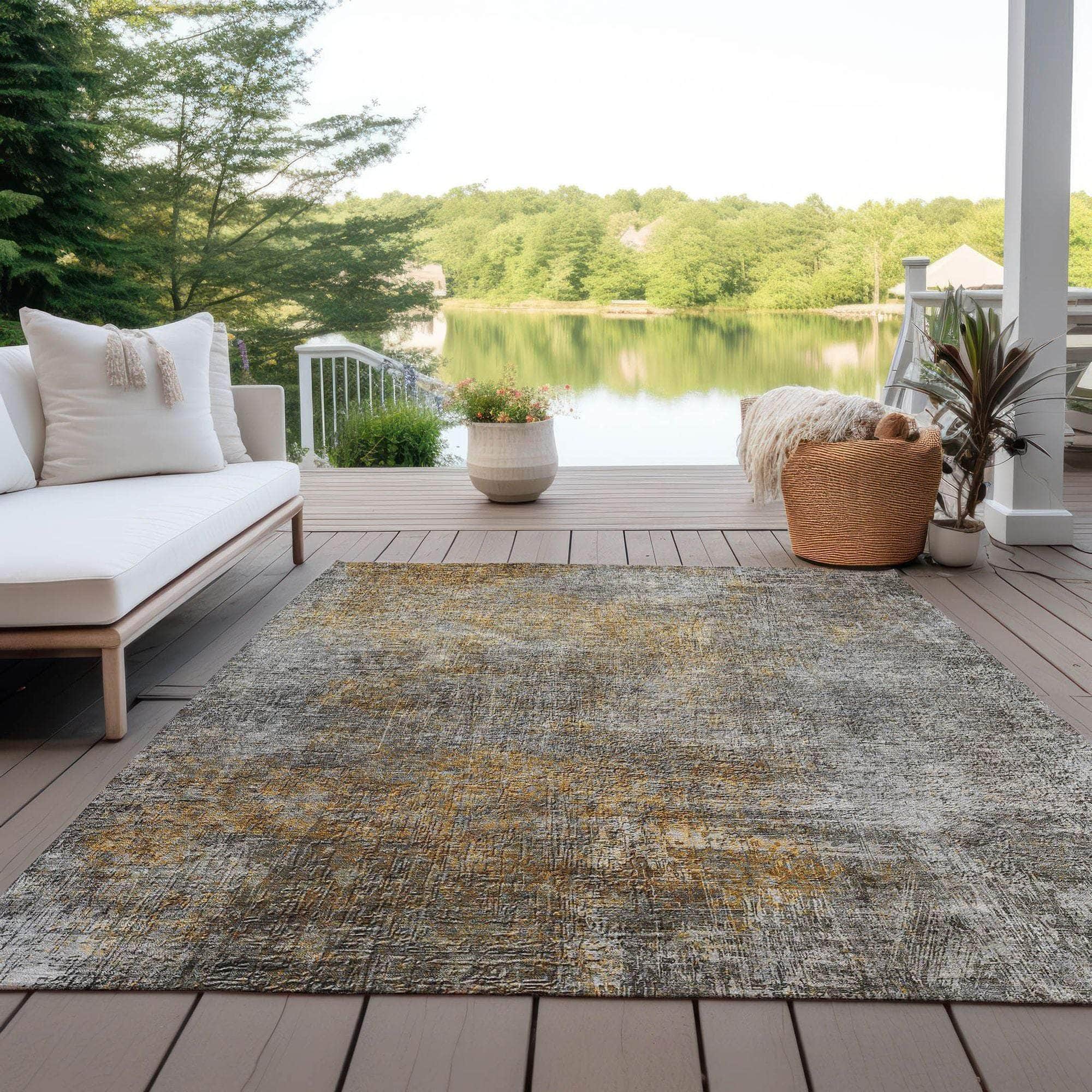 Machine Made ACN593 Gray Rugs