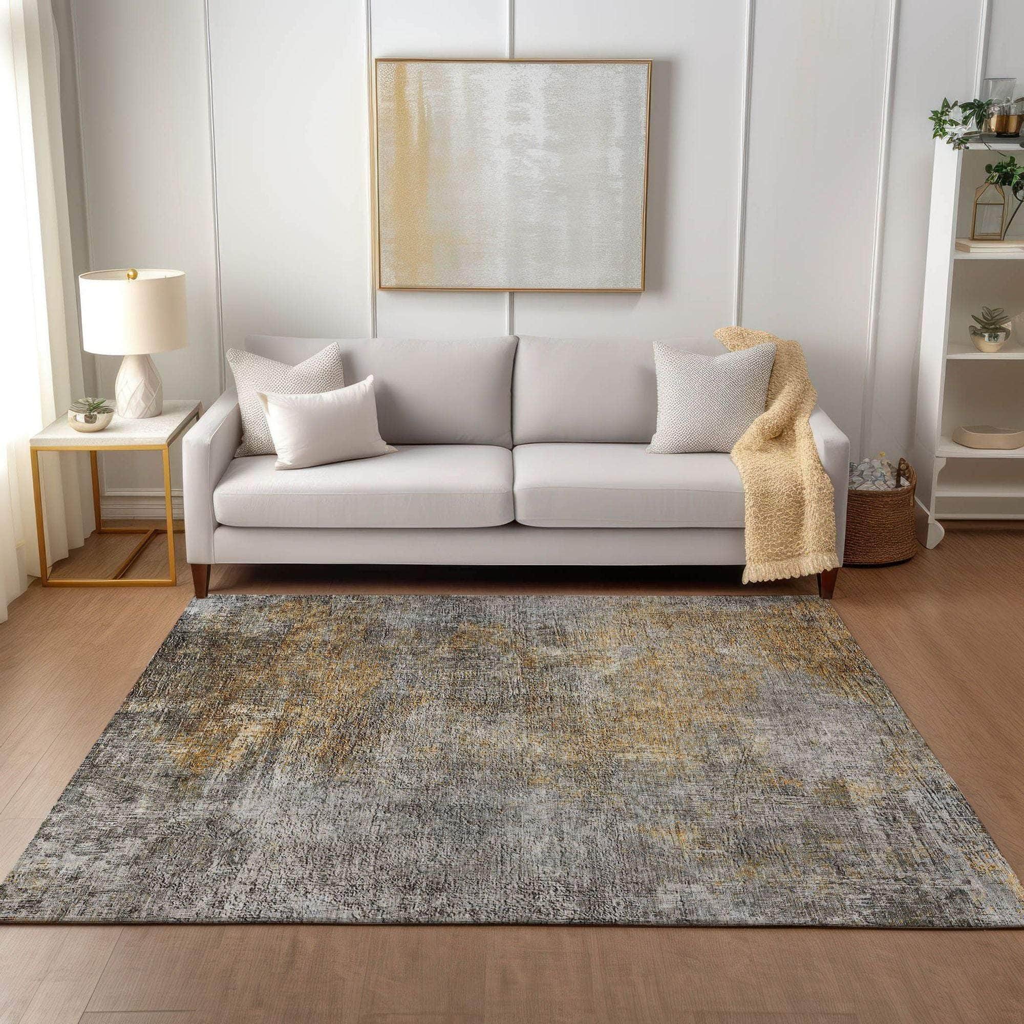 Machine Made ACN593 Gray Rugs
